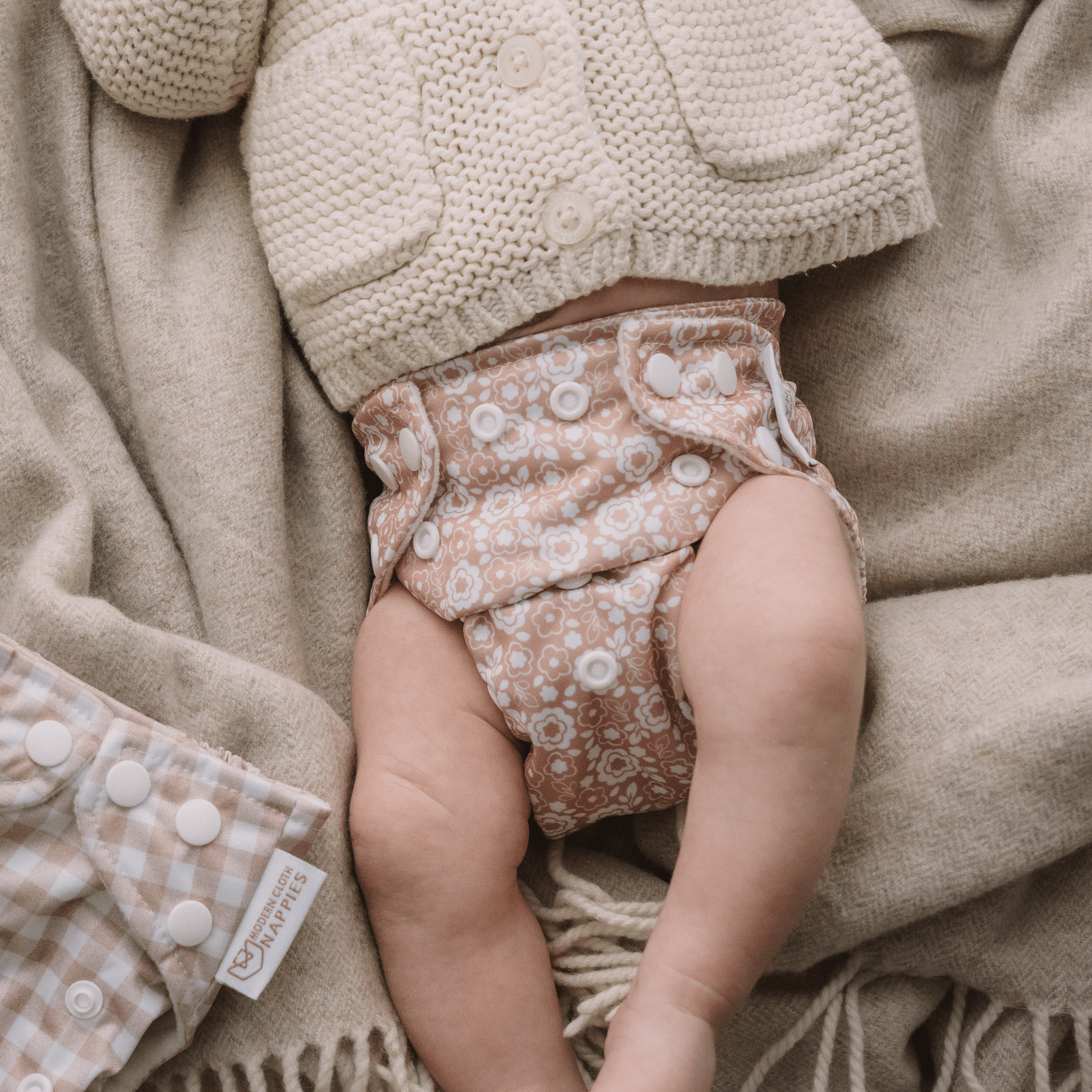 One Size All-In-One Reusable Cloth Nappy - Bloom