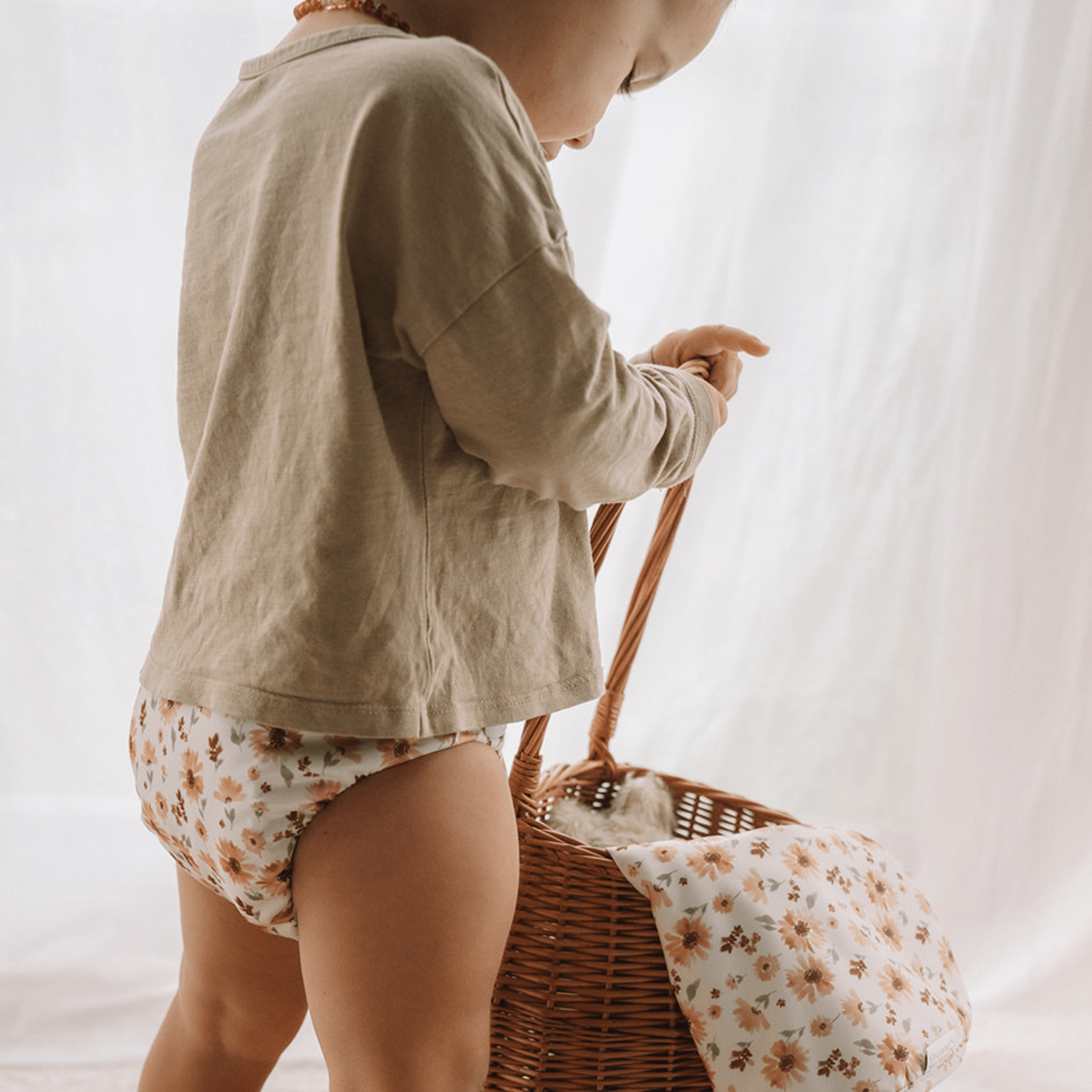 One Size All-In-One Reusable Cloth Nappy - Meadow