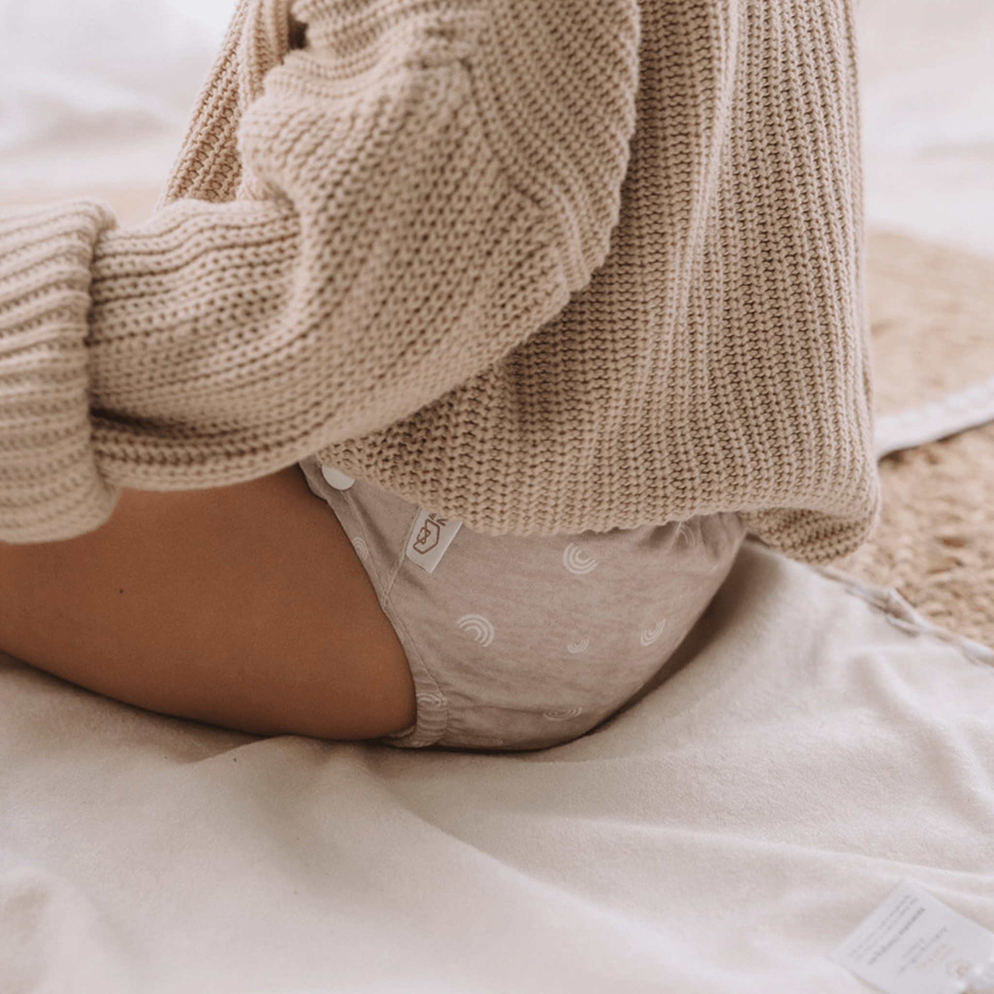 One Size All-In-One Reusable Cloth Nappy - Rainbow Oatmeal