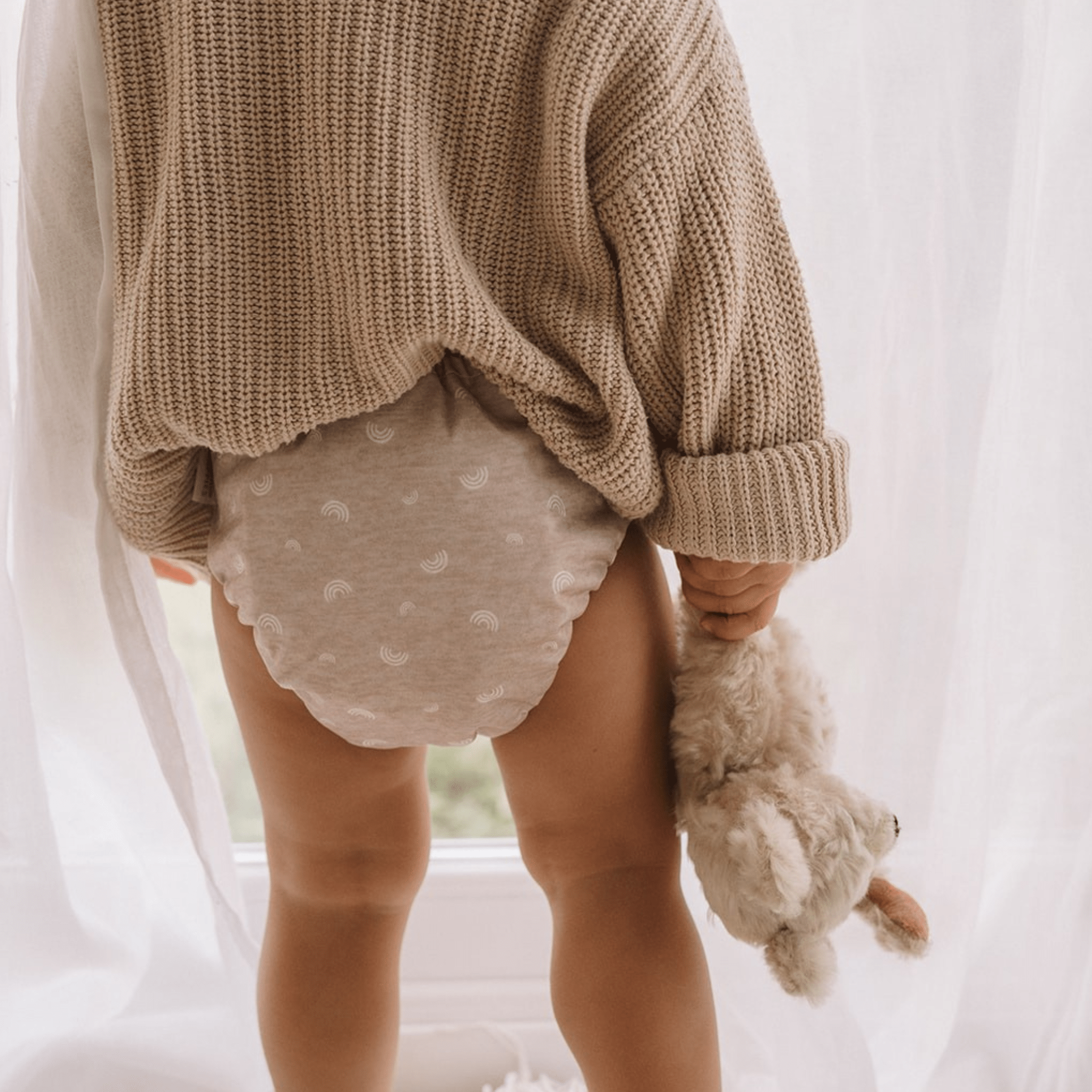 One Size All-In-One Reusable Cloth Nappy - Rainbow Oatmeal