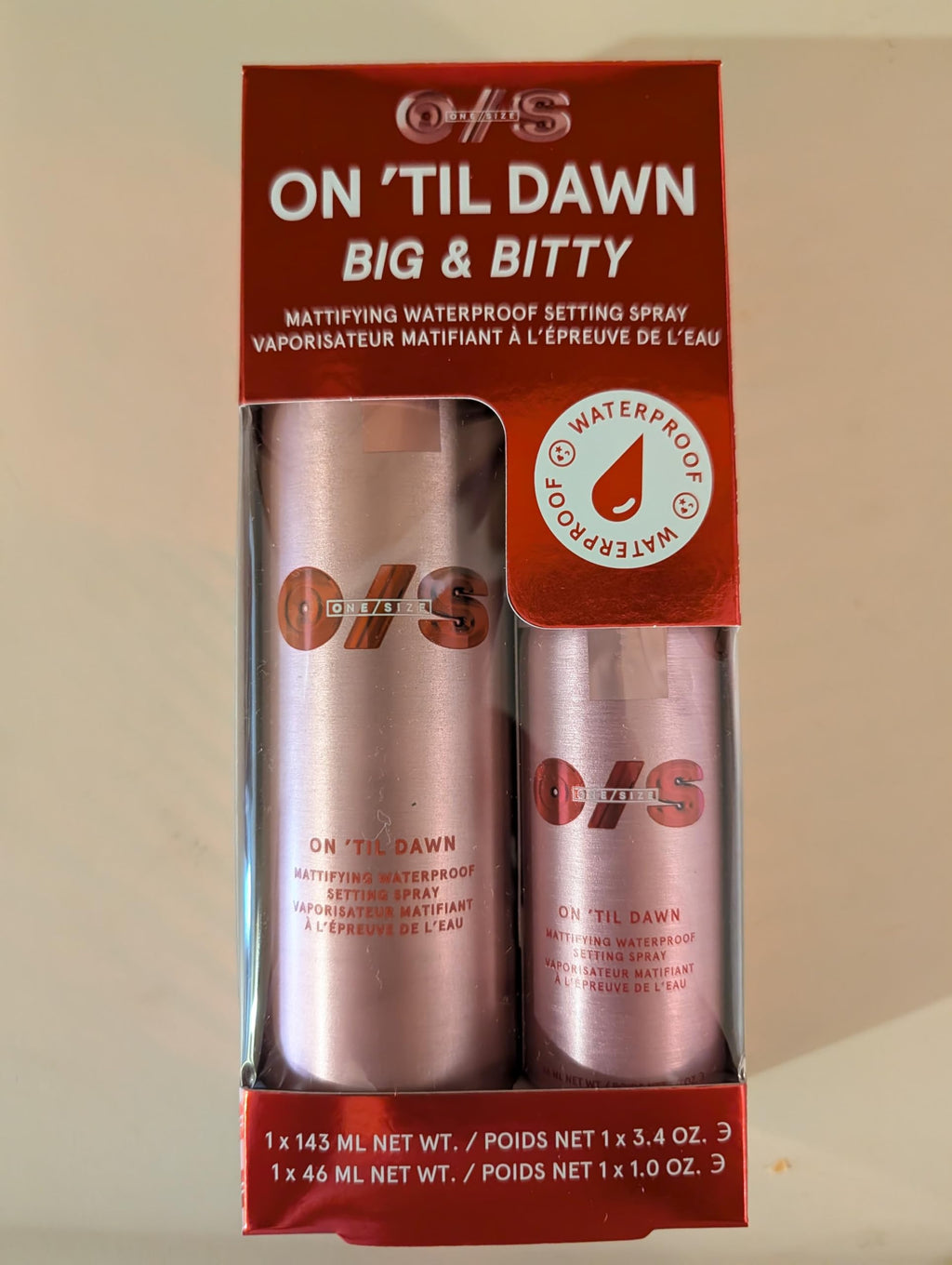 One Size On ’Til Dawn Big & Bitty Matte Waterproof Setting Spray Duo – 3.4 oz + 1.0 oz