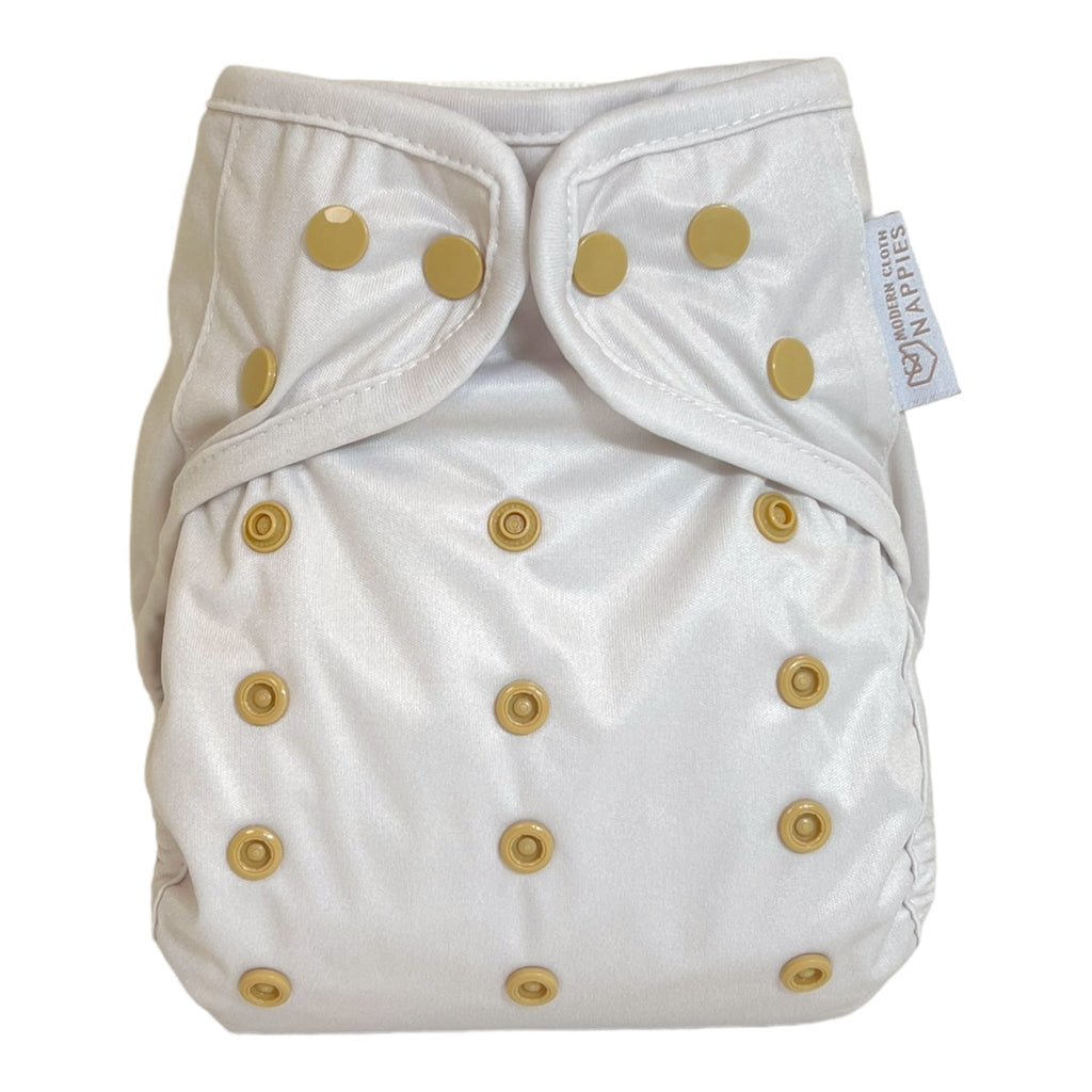 One Size Reusable Cloth Nappy Wrap - Coconut Milk