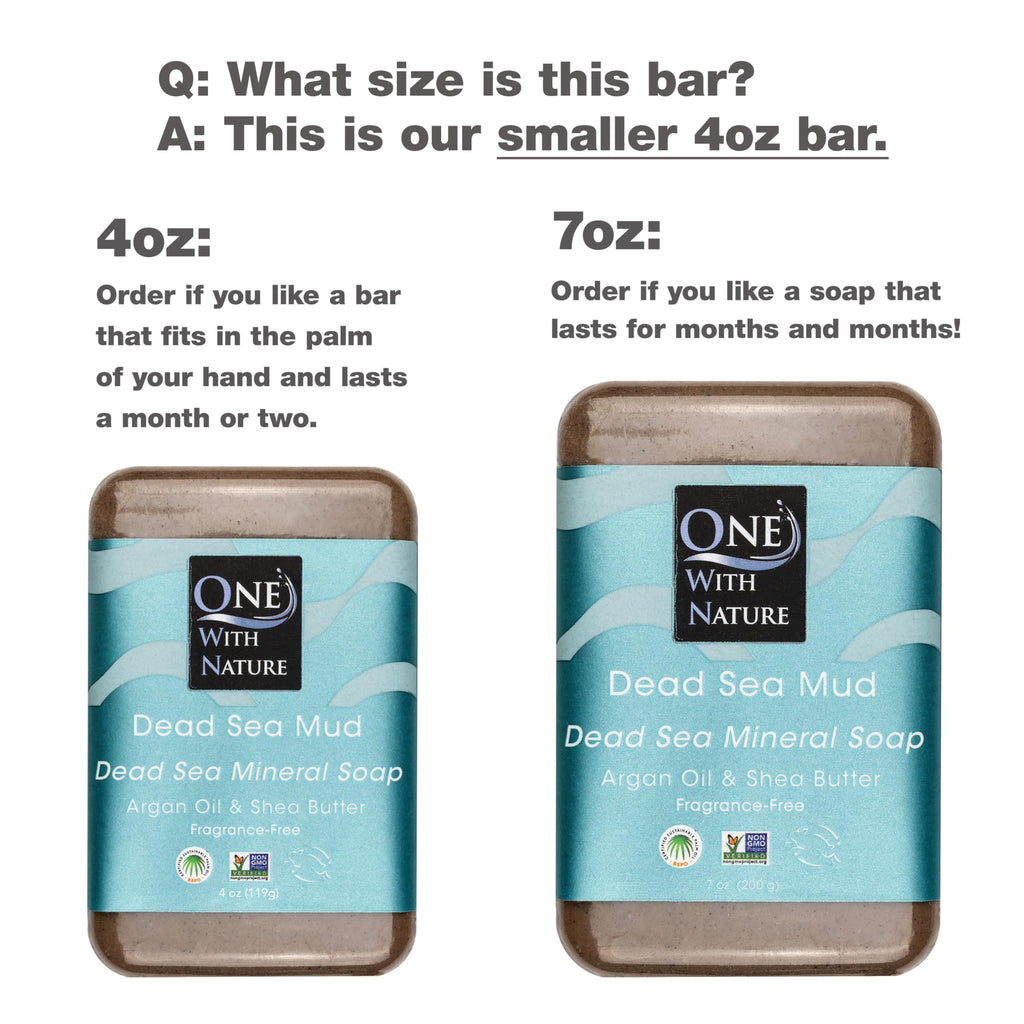 One With Nature Dead Sea Soap 3Pk – Detoxifying Mud, Charcoal & Salt Bars