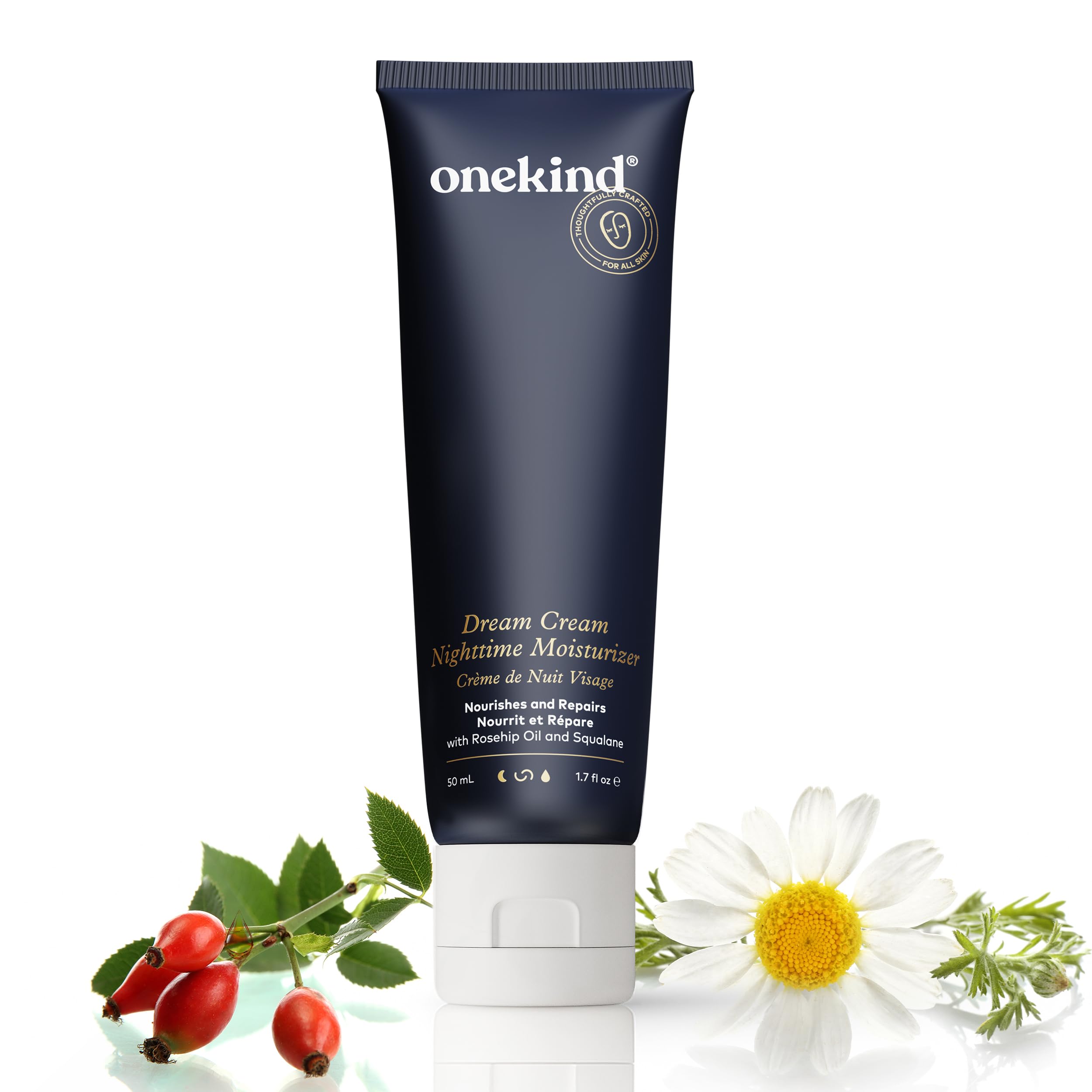 Onekind Night Moisturizer for Face – Hydrating Anti-Aging Cream with Squalane, Rosehip & Shea Butter (1.7 oz)