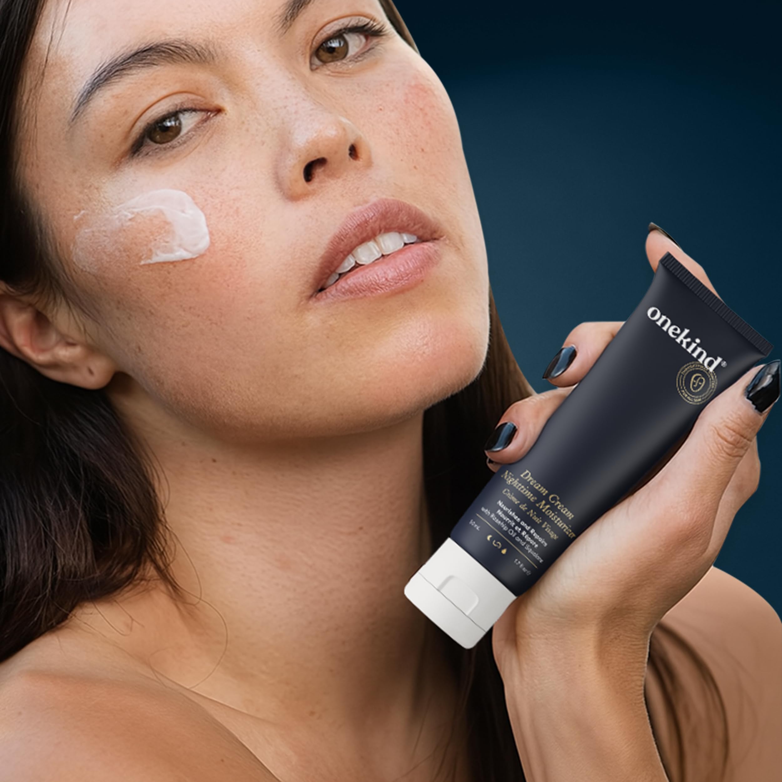 Onekind Night Moisturizer for Face – Hydrating Anti-Aging Cream with Squalane, Rosehip & Shea Butter (1.7 oz)