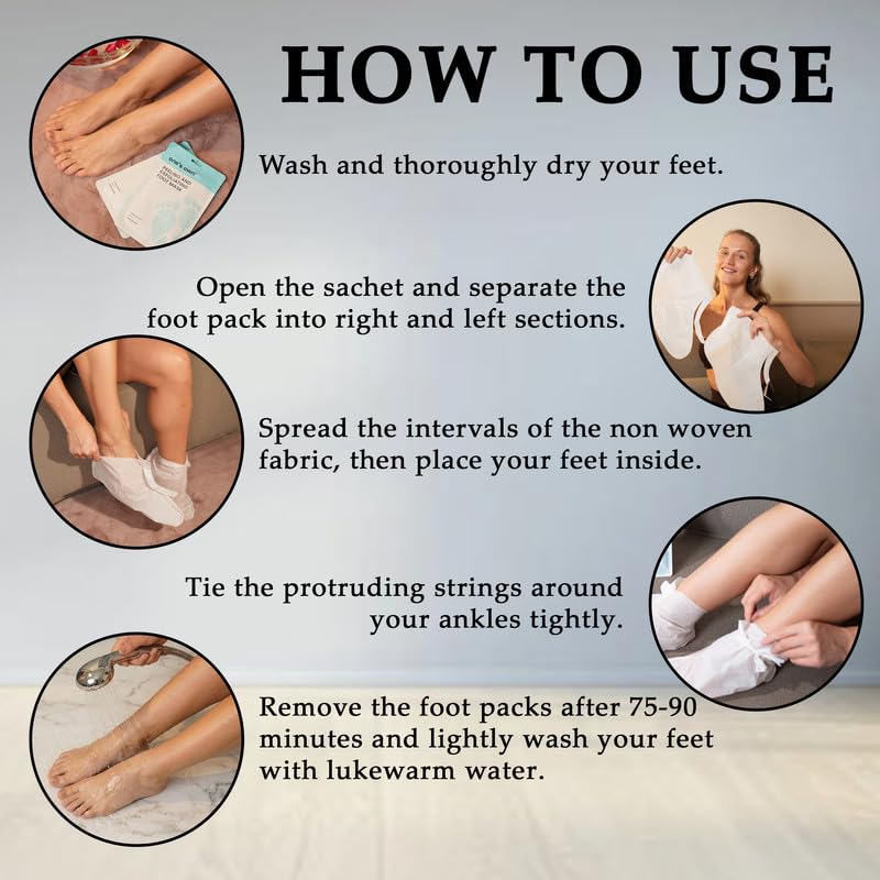 One's Own Korean Foot Peel Mask – Exfoliating Foot Mask for Dry Feet | 2 Pairs