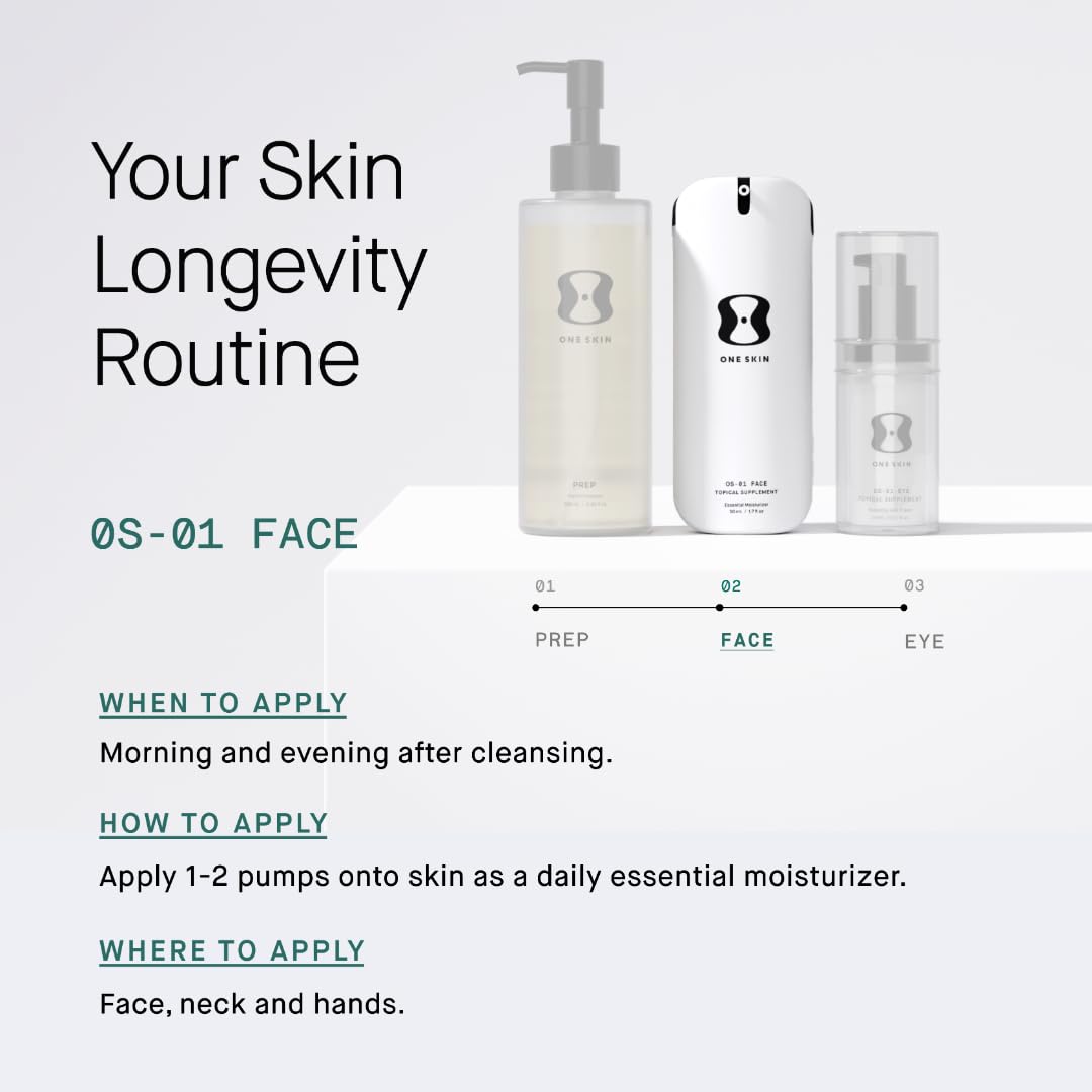 OneSkin FACE OS-01 Mini | Peptide Topical for Skin Longevity – Fragrance-Free & Sensitive Skin Safe (15 mL)