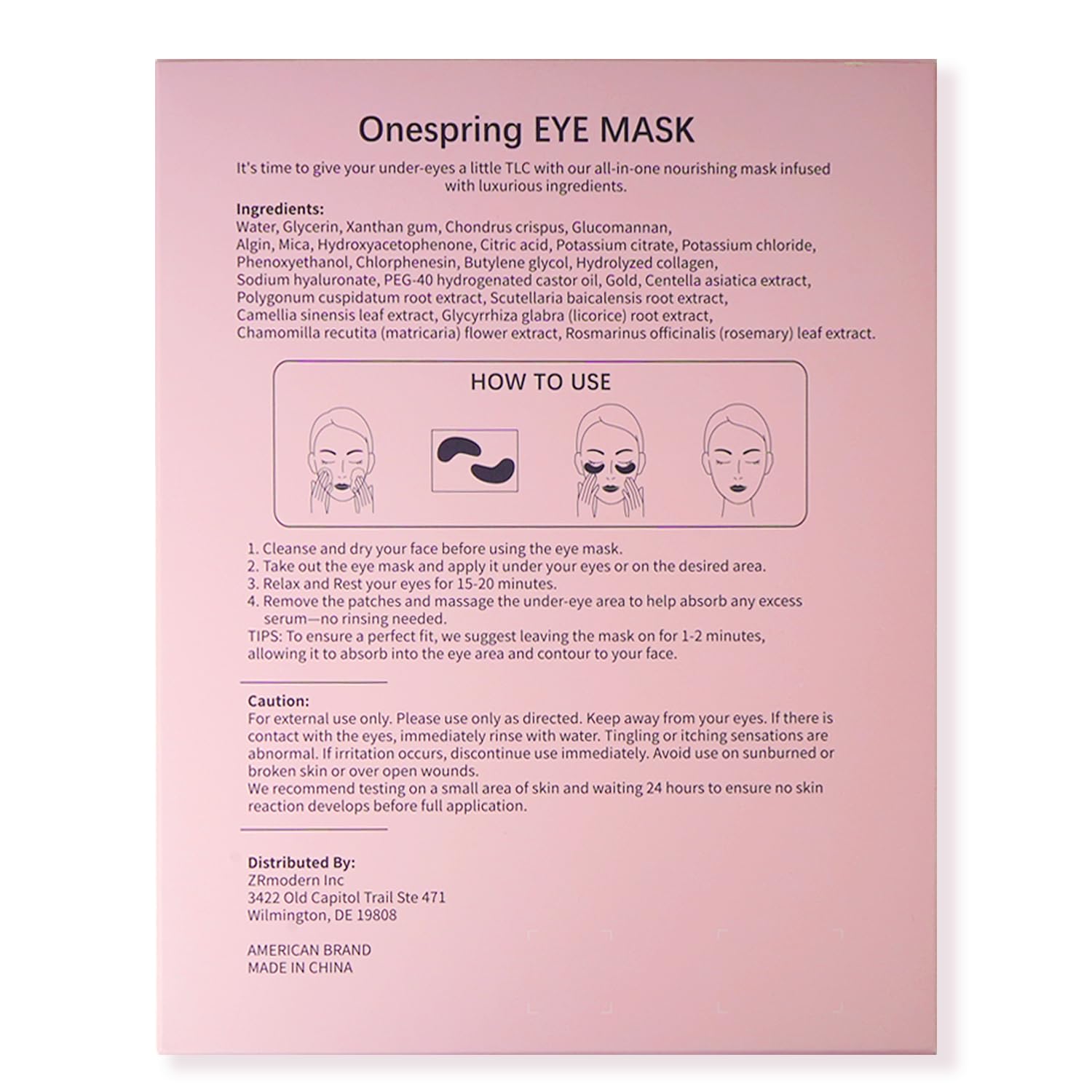 Onespring Under Eye Patches (24 Pairs) – 24K Gold, Dark Circles & Puffiness