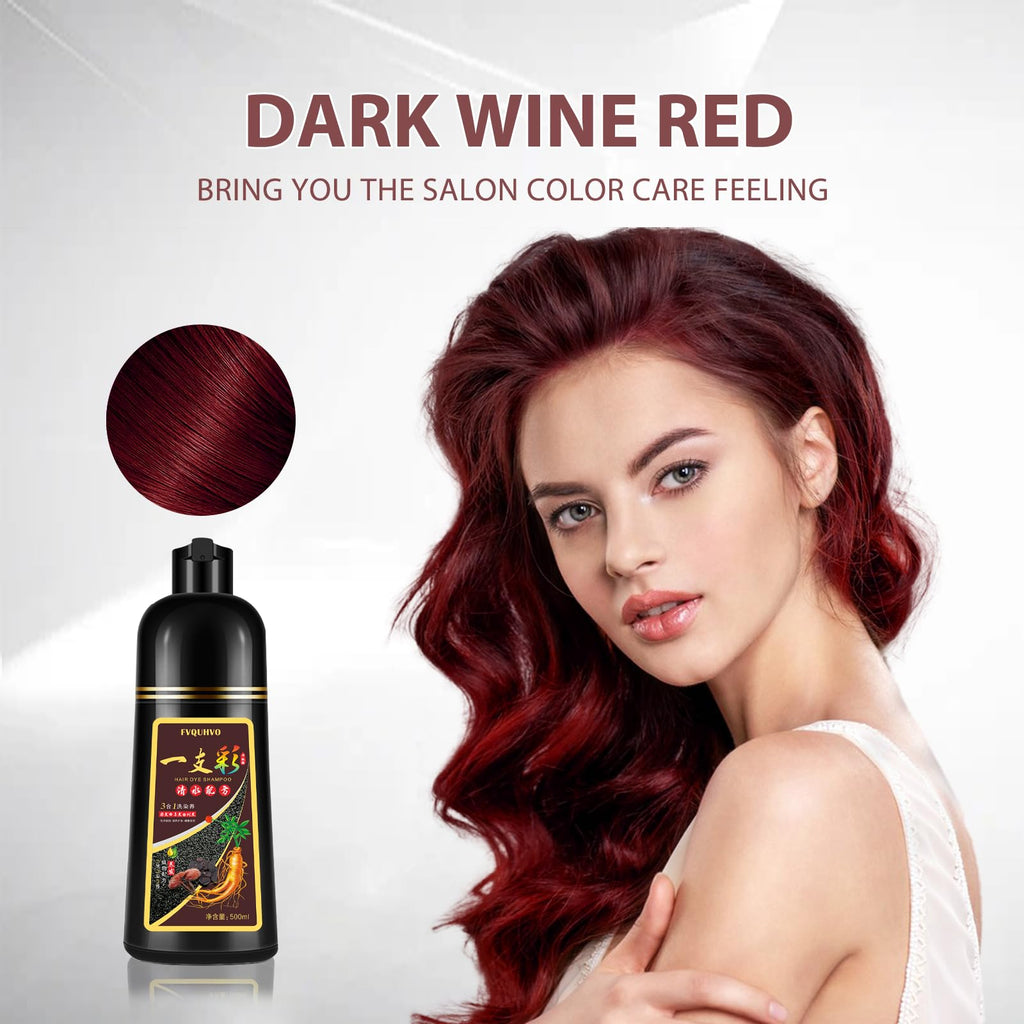 Onilyua 3-in-1 Hair Dye Shampoo – Dark Burgundy, 16.9 oz | Gray Coverage