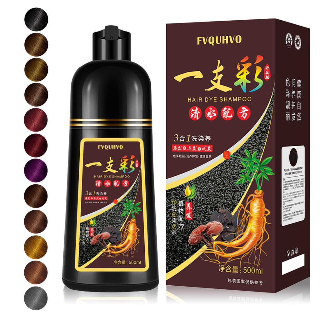 Onilyua 3-in-1 Hair Dye Shampoo – Dark Burgundy, 16.9 oz | Gray Coverage