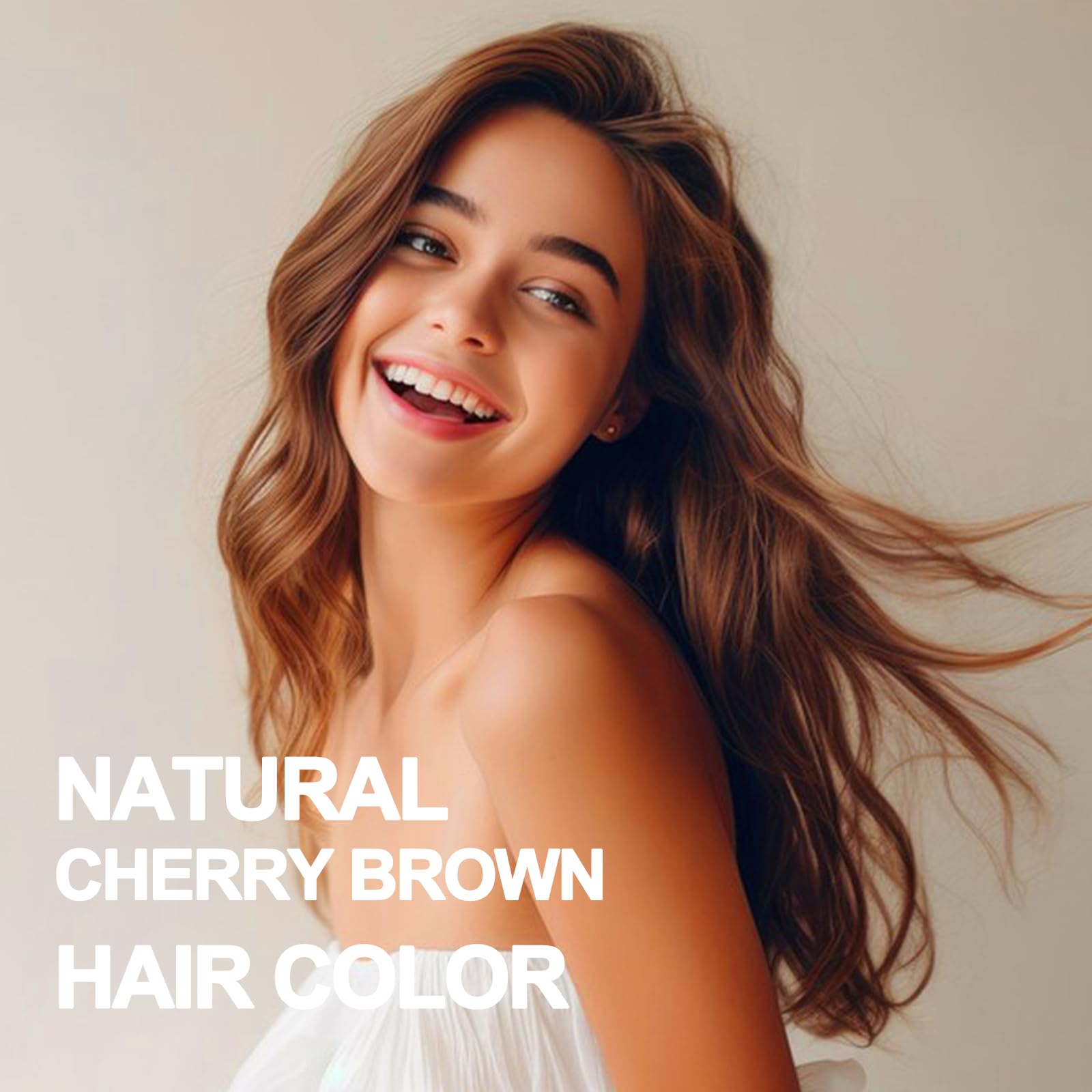 Onilyua Hair Dye Shampoo 3 in 1 Cherry Brown – Gentle, Long-Lasting Color (16.9 oz)