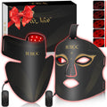 Onisdin Red Light Therapy Mask Set – 5-Level Brightness, 630nm + 850nm Infrared LED, Face & Neck, Portable