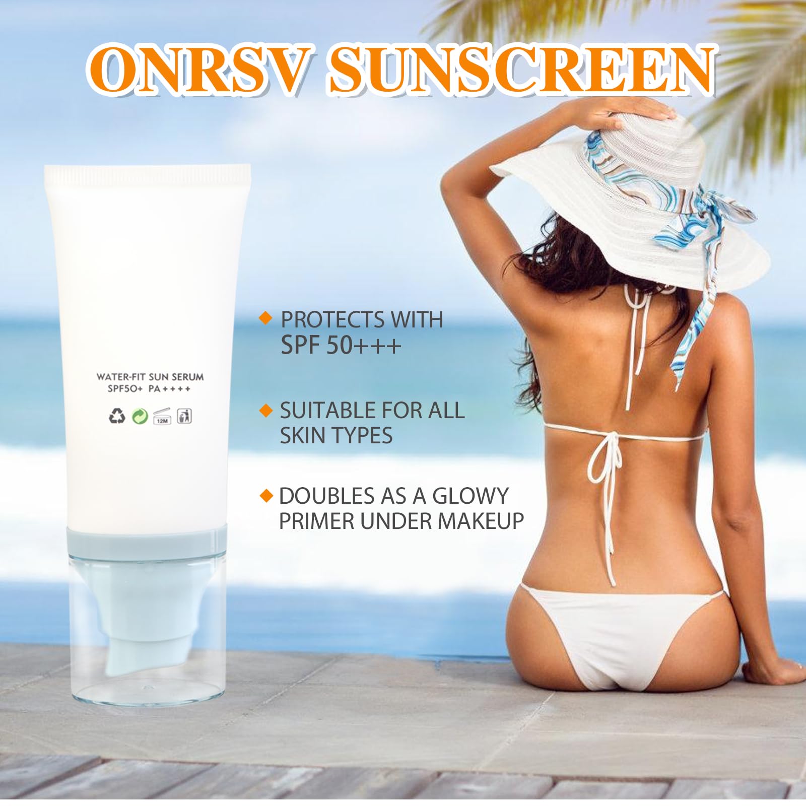 ONRSV Madagascar Centella SPF50 Sunscreen & Facial Serums – Hydrating, Non-Sticky Sun Protection for All Skin Types