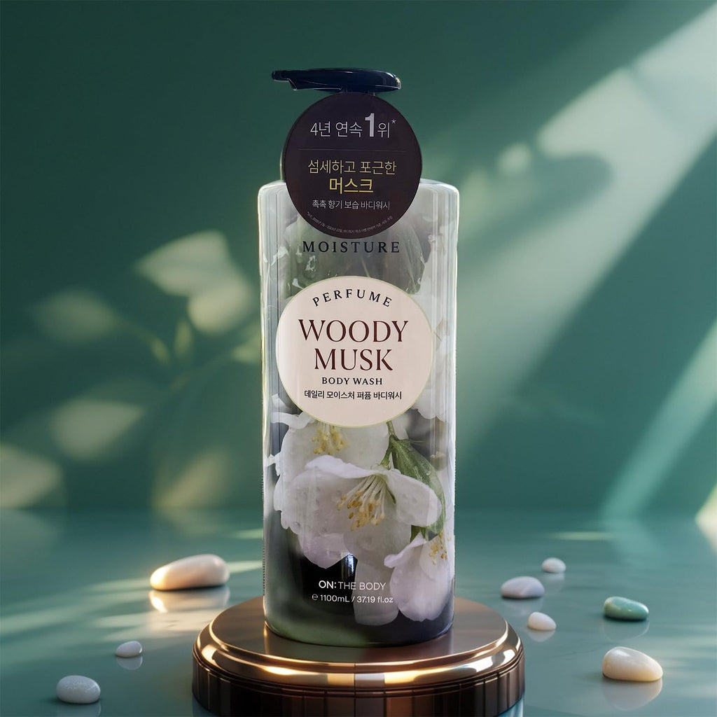 On The Body Daily Moisture Woody Musk Body Wash – 37.19 fl oz, Perfumed