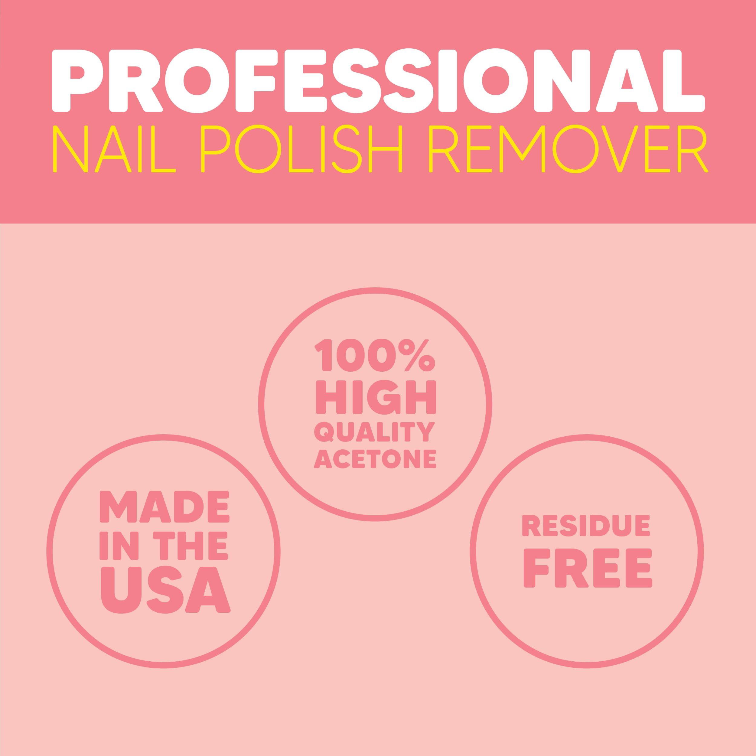 Onyx Professional 100% Pure Acetone Remover Kit — 16 fl oz, 7-in Nail File, Made in USA