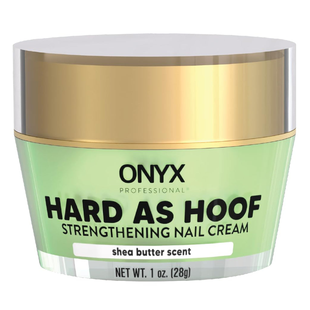 Onyx Professional Hard as Hoof Nail Strengthening Cream with Shea Butter – Nail Growth & Cuticle Conditioning (1 oz)