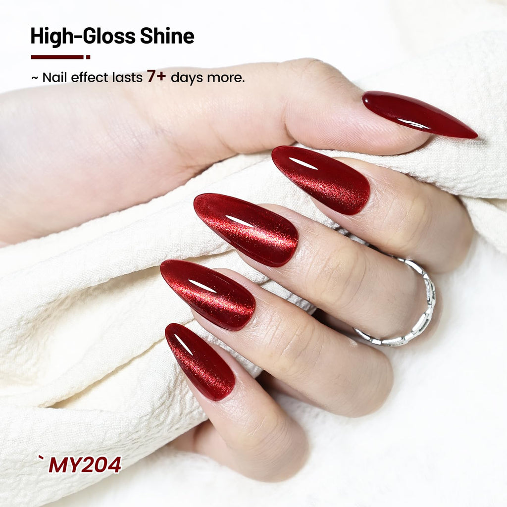 OpenLive Aurora Cat Eye Nail Polish Set (12-Piece) with Base Coat, Top Coat, and Magnetic Wand