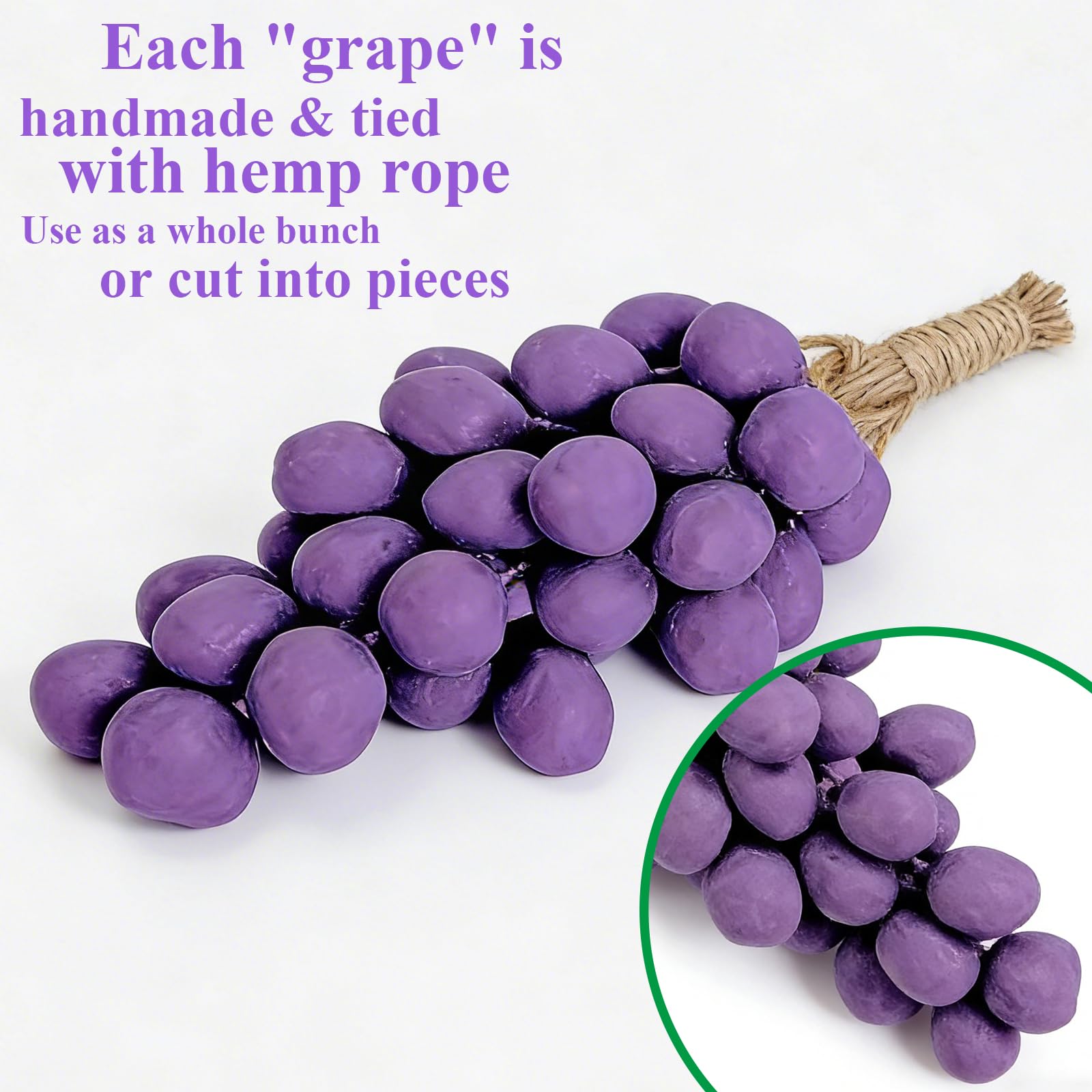 Opity Handmade Grape Soap on a Rope – Decorative Bar for Hands & Bath