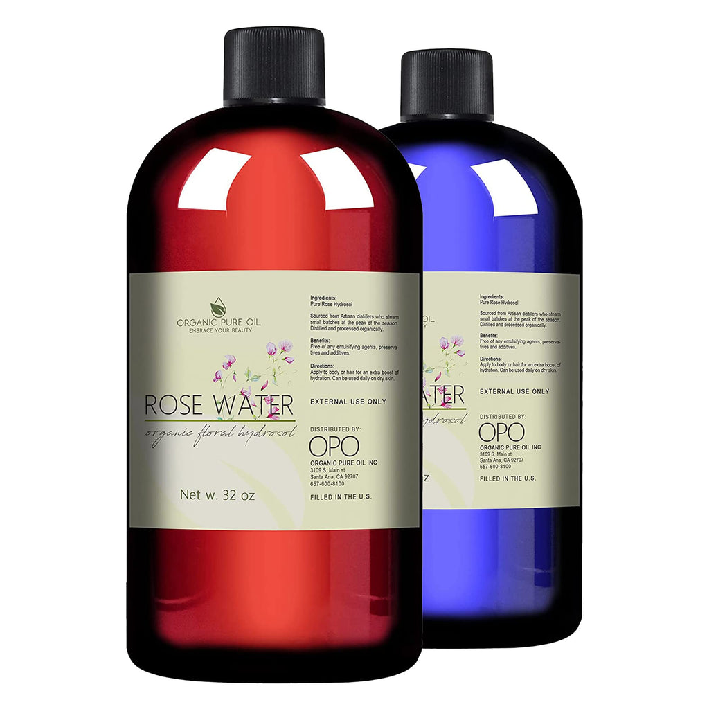 OPO Rose Hydrosol Water – 32 oz Hydrating Rose Toner & Mist