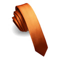 Orange Skinny Silk Tie