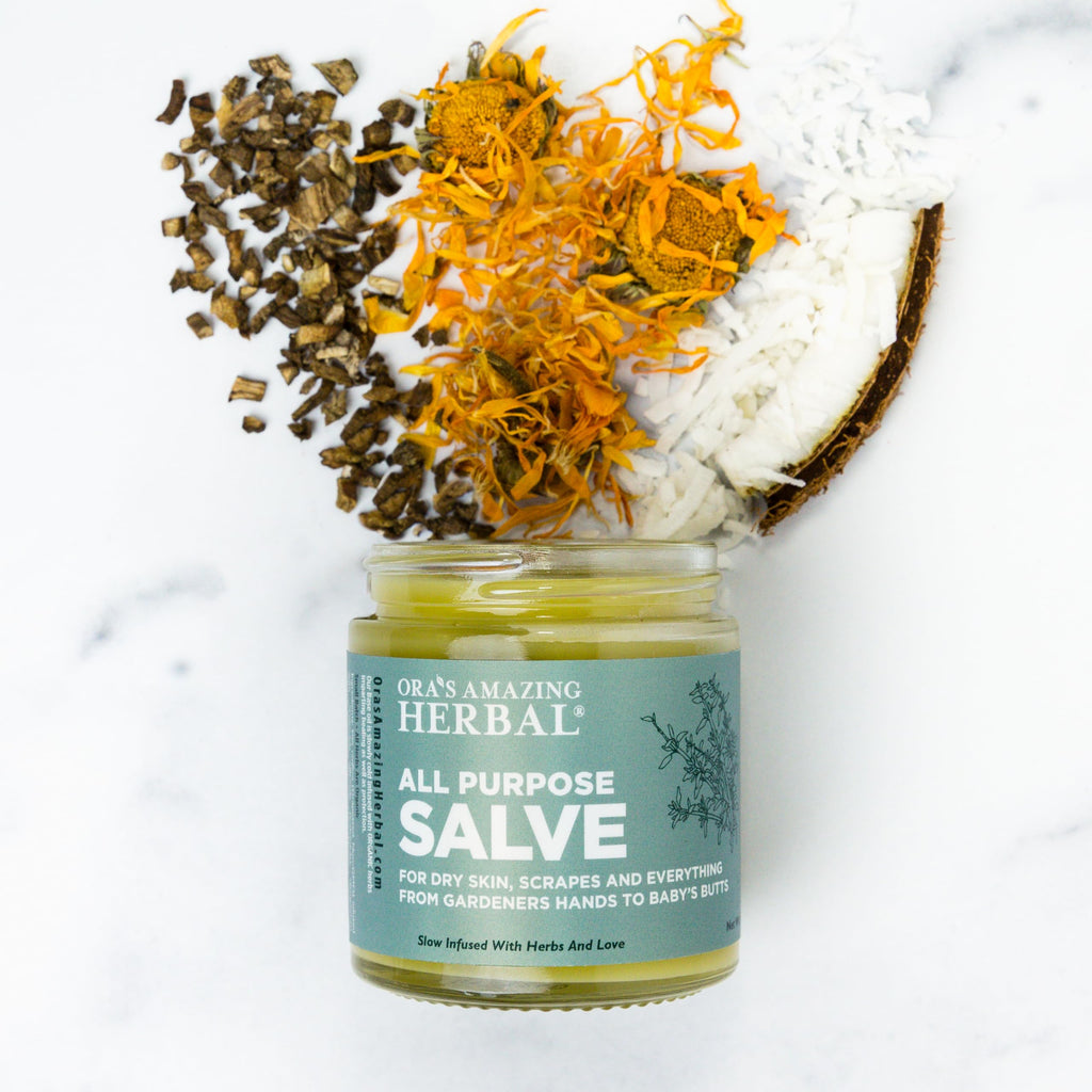 Ora's Amazing Herbal All Purpose Salve – Herbal Skin Balm with Tea Tree, 4 oz