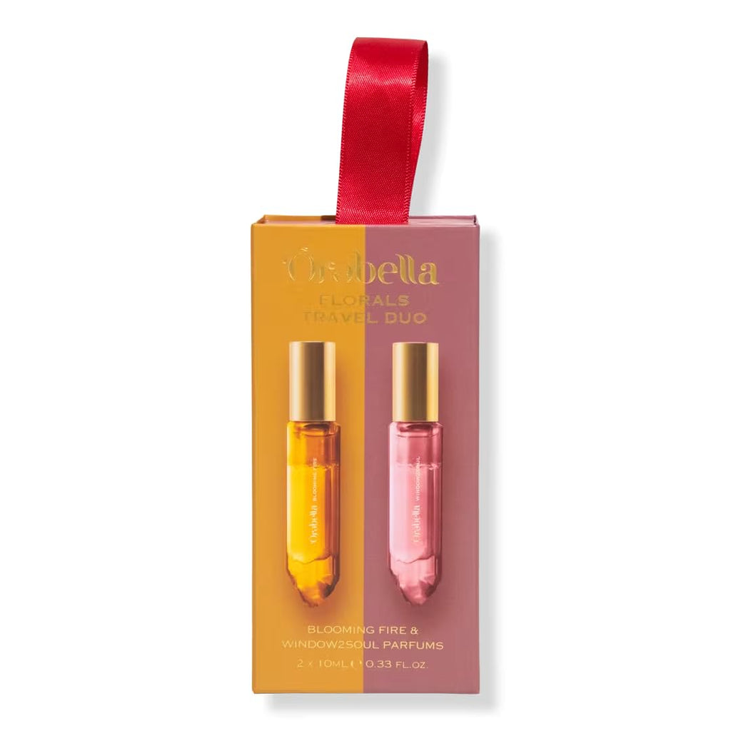 Orebella Florals Travel Duo Gift Set – Blooming Fire & Window2Soul Fragrances (0.33 oz Travel Sprays)