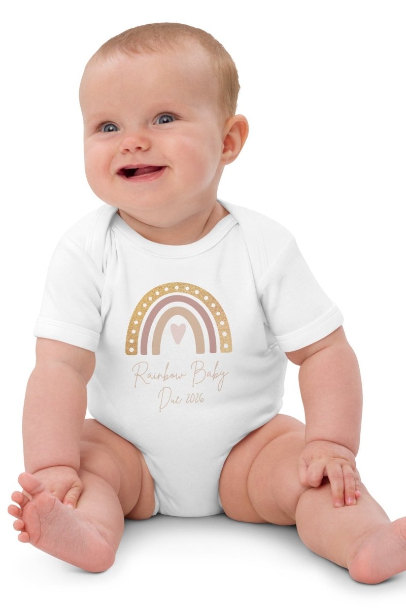 Neutral Heart Rainbow Baby Due Bodysuit
