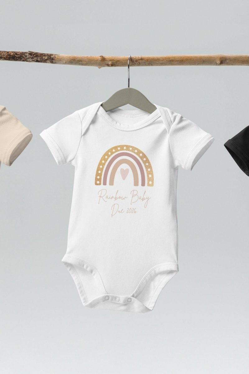 Neutral Heart Rainbow Baby Due Bodysuit