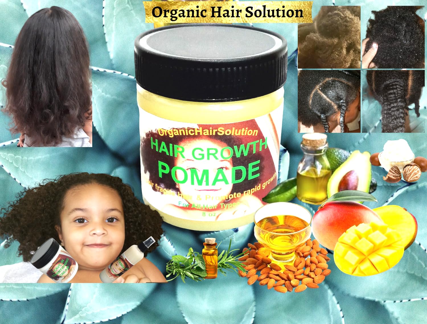 Organic Hair Solution Kids Hair Growth Pomade – For Stronger, Thicker, Longer Hair