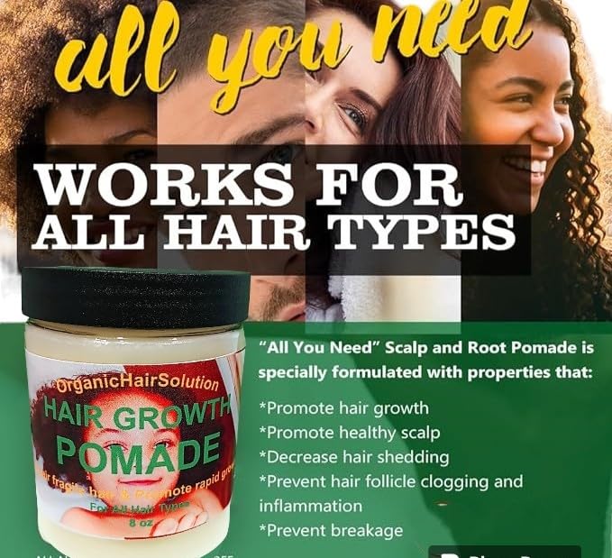Organic Hair Solution Kids Hair Growth Pomade – For Stronger, Thicker, Longer Hair