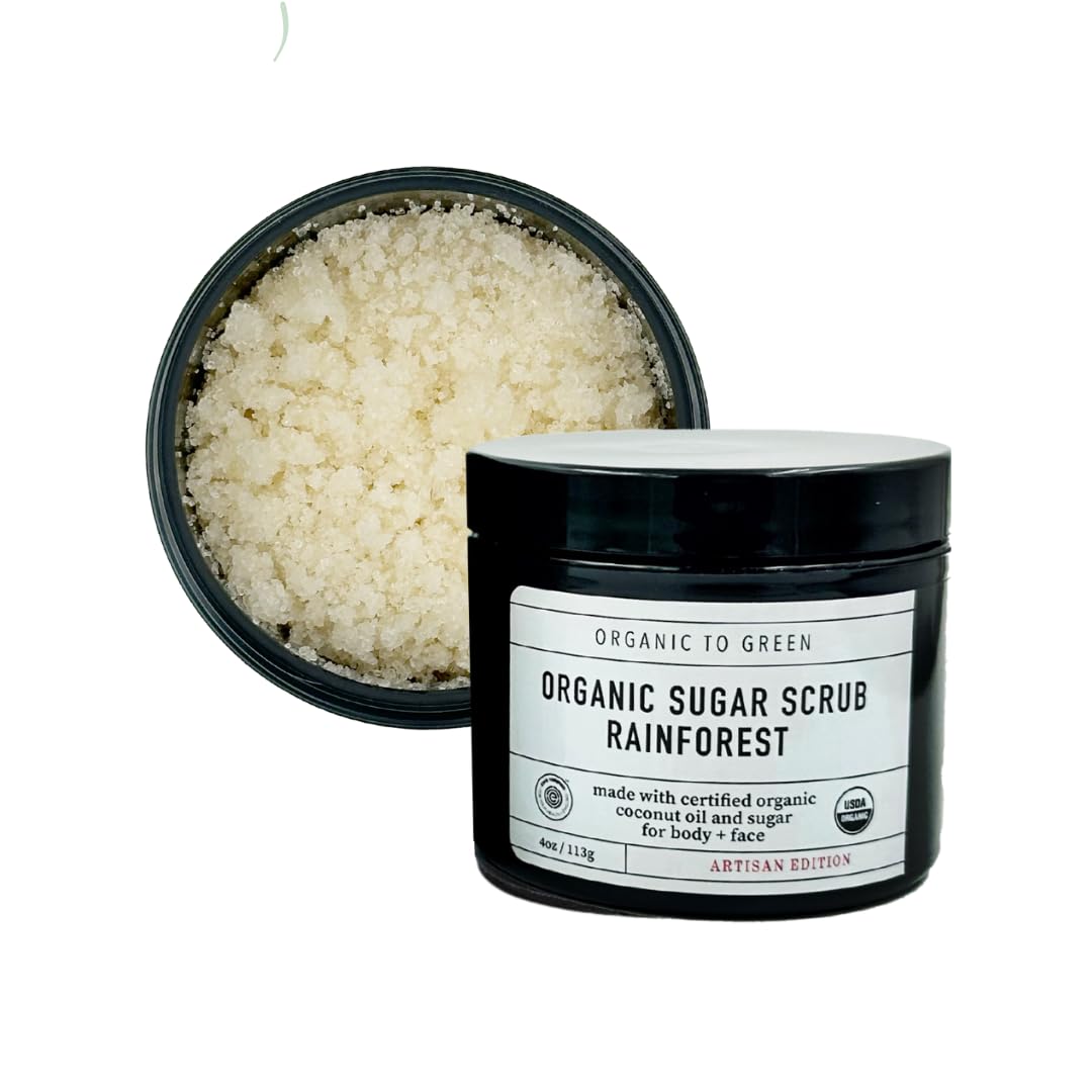 Organic To Green Rainforest Sugar Coconut Oil Scrub - Exfoliate & Moisturize