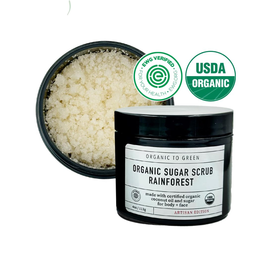 Organic To Green Rainforest Sugar Coconut Oil Scrub - Exfoliate & Moisturize