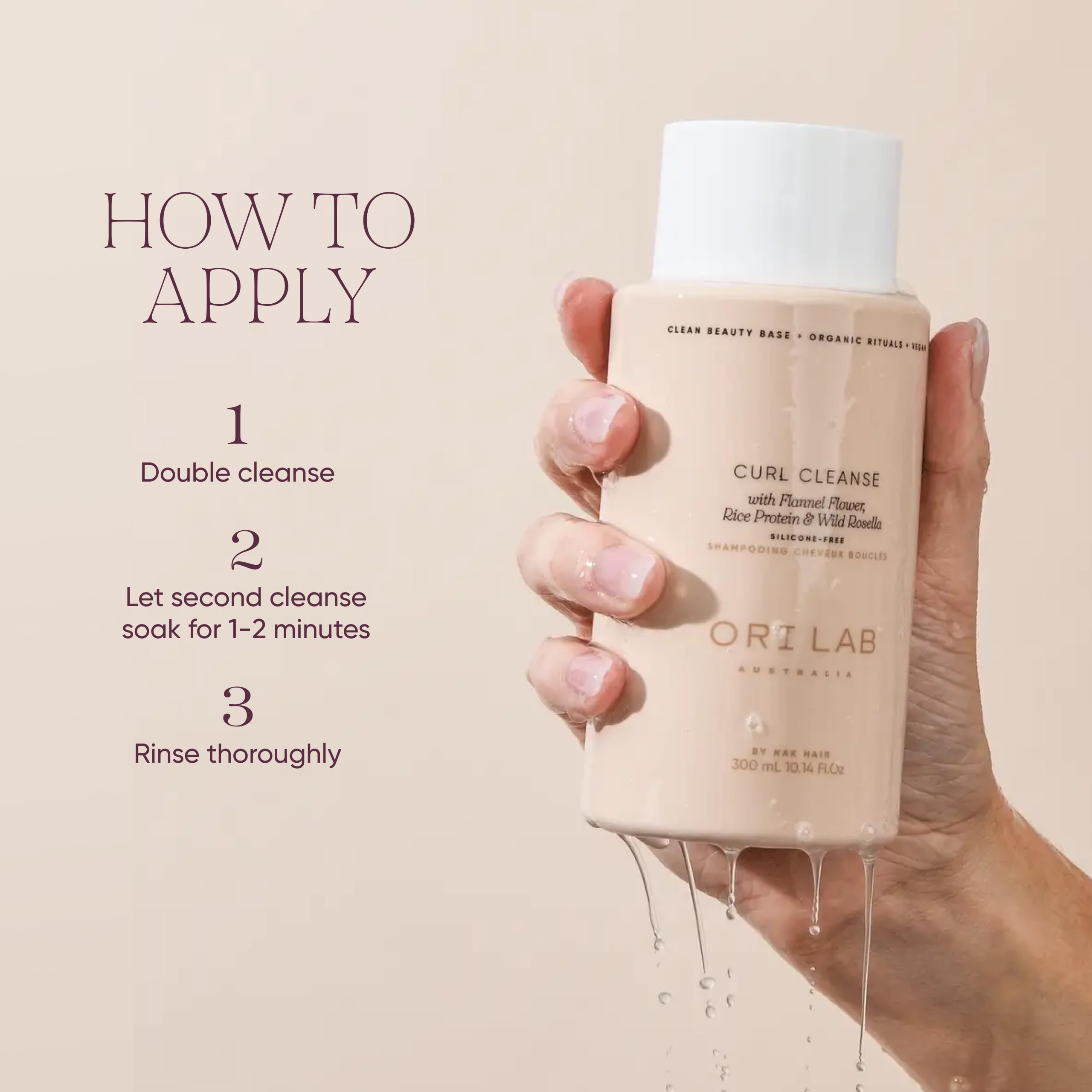 ORI LAB Curl Cleanse 300ml – Silicone-free Curl Cleanser