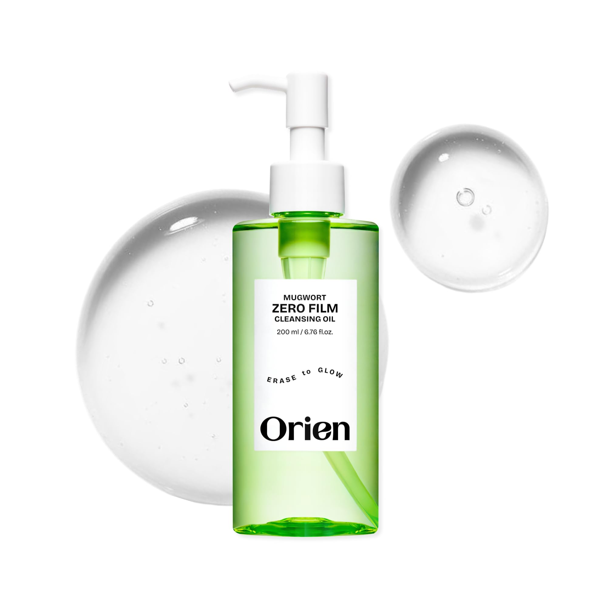 Orien Mugwort Zero Film Cleansing Oil – 6.76 fl oz | Gentle Double Cleansing