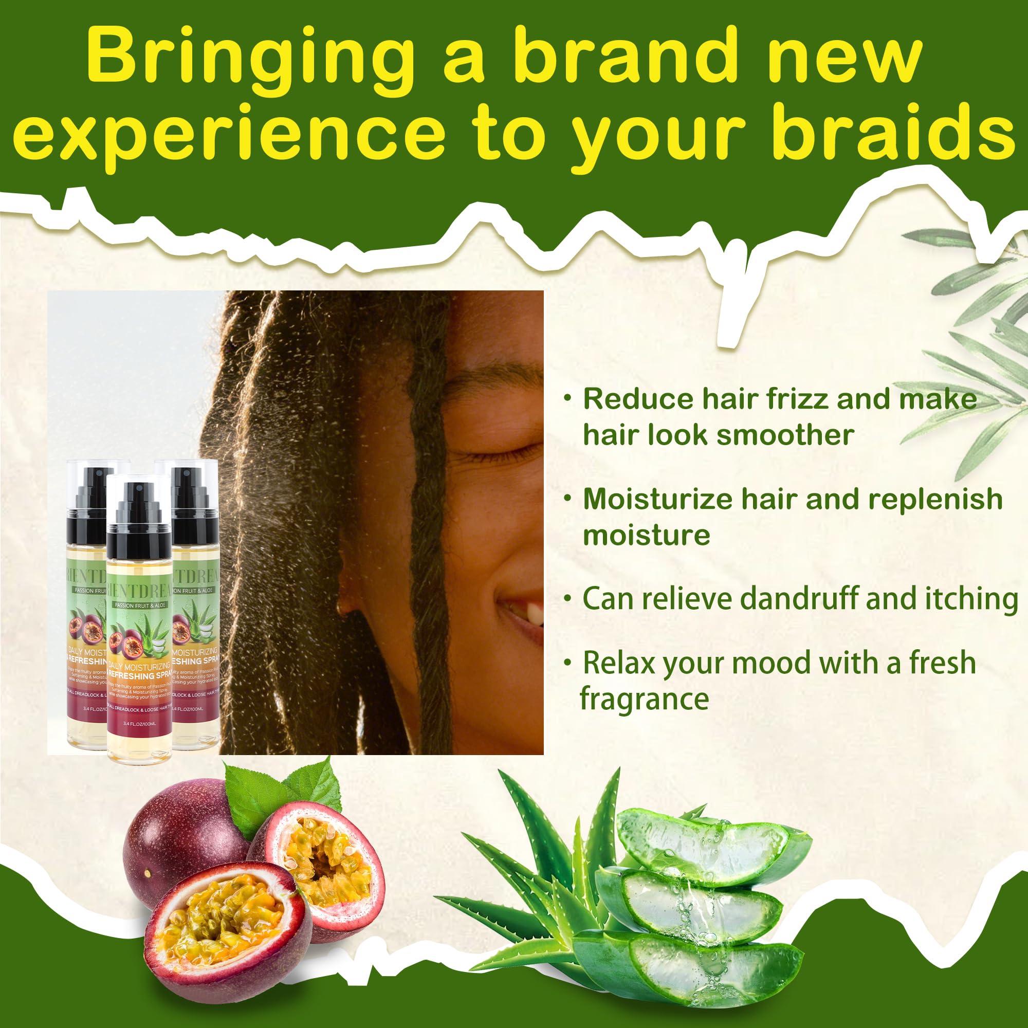Orientdreads Locs Moisturizing Spray – Passion Fruit Hydration (3.4 oz)
