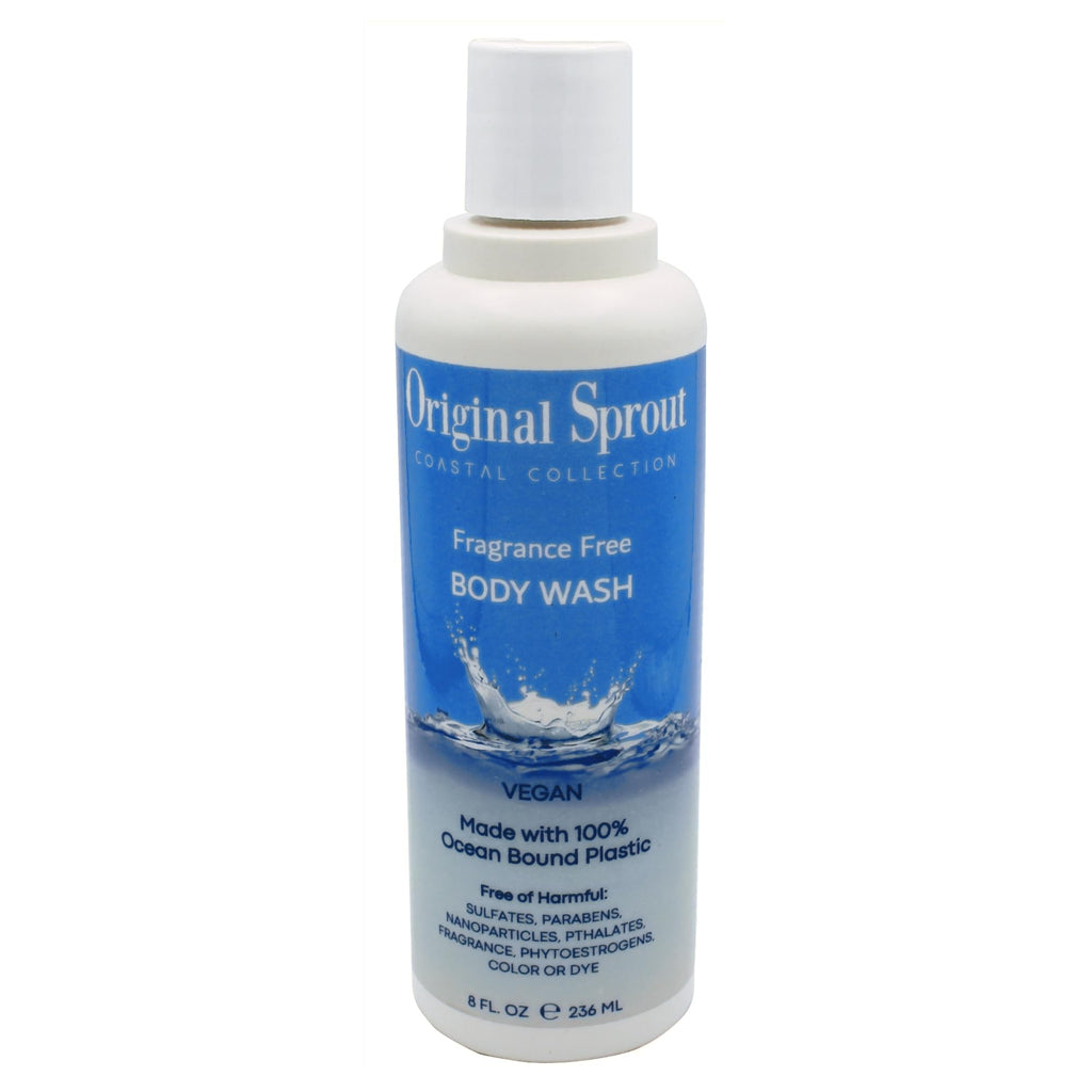 Original Sprout Coastal Collection Body Wash – Fragrance-Free, Vegan, All Skin Types, 8 oz