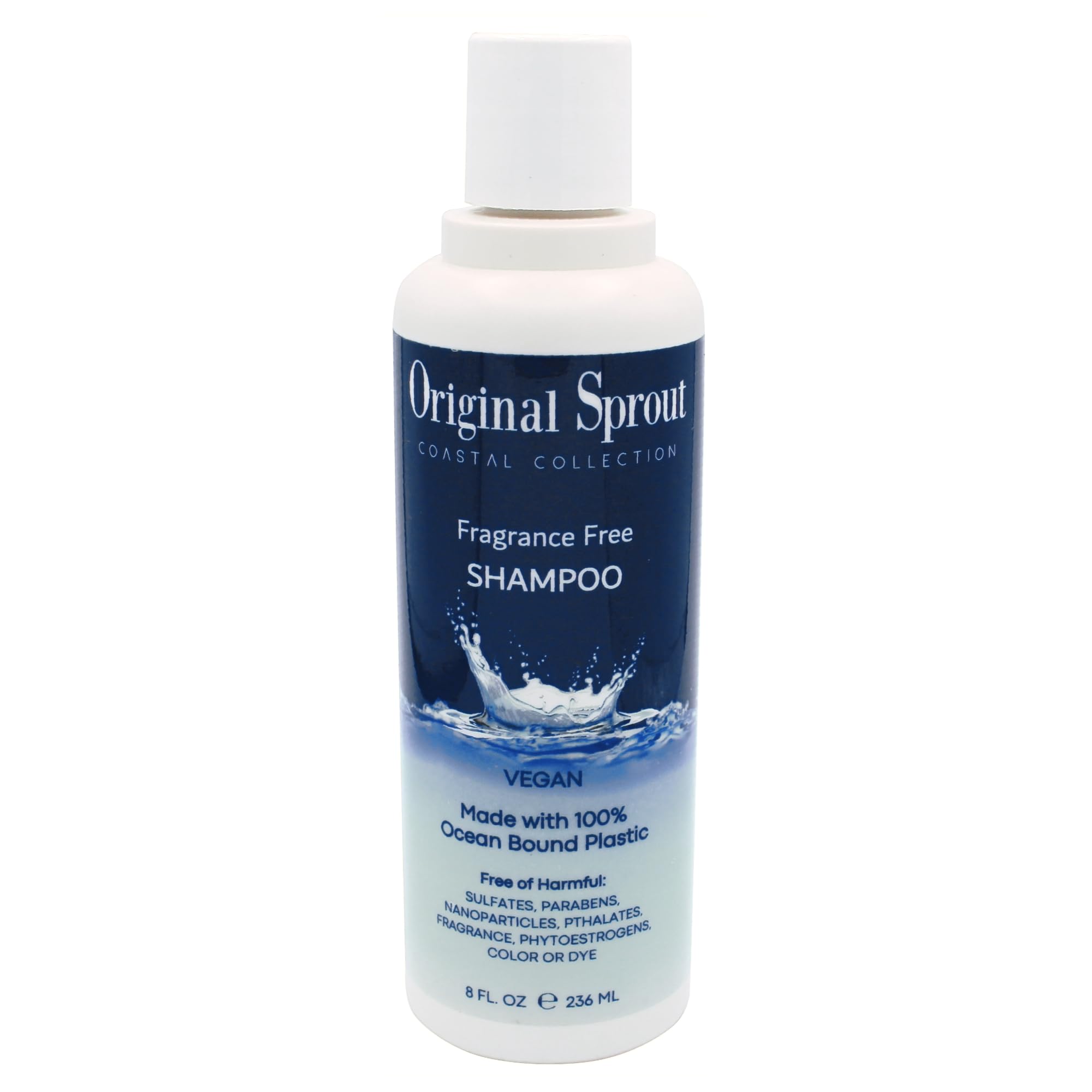 Original Sprout Coastal Collection Shampoo - Fragrance-Free, Vegan, 8 oz (All Hair Types)