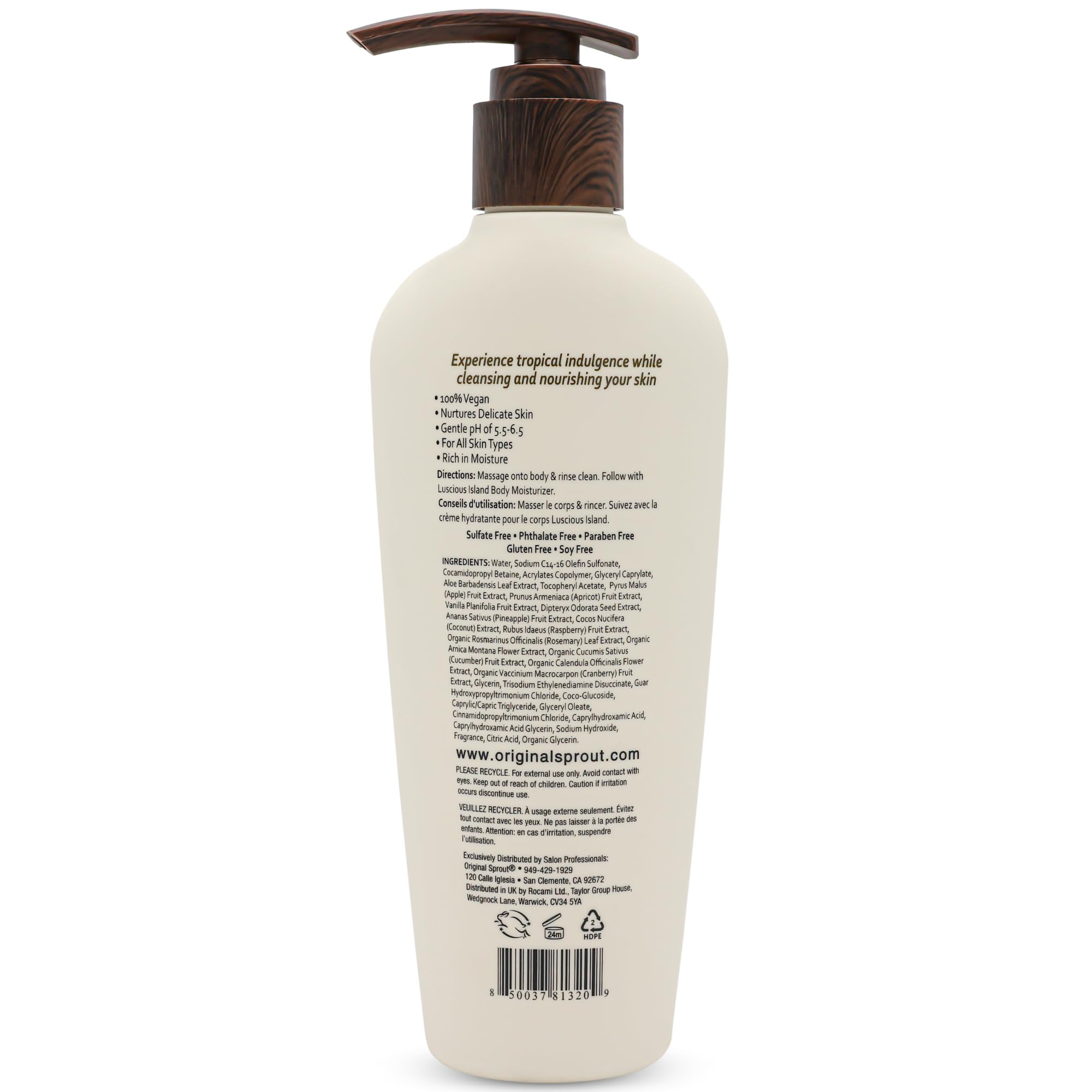 Original Sprout Island Bliss Hydrating Body Wash – Sulfate-Free, Coconut Mango, All Skin Types