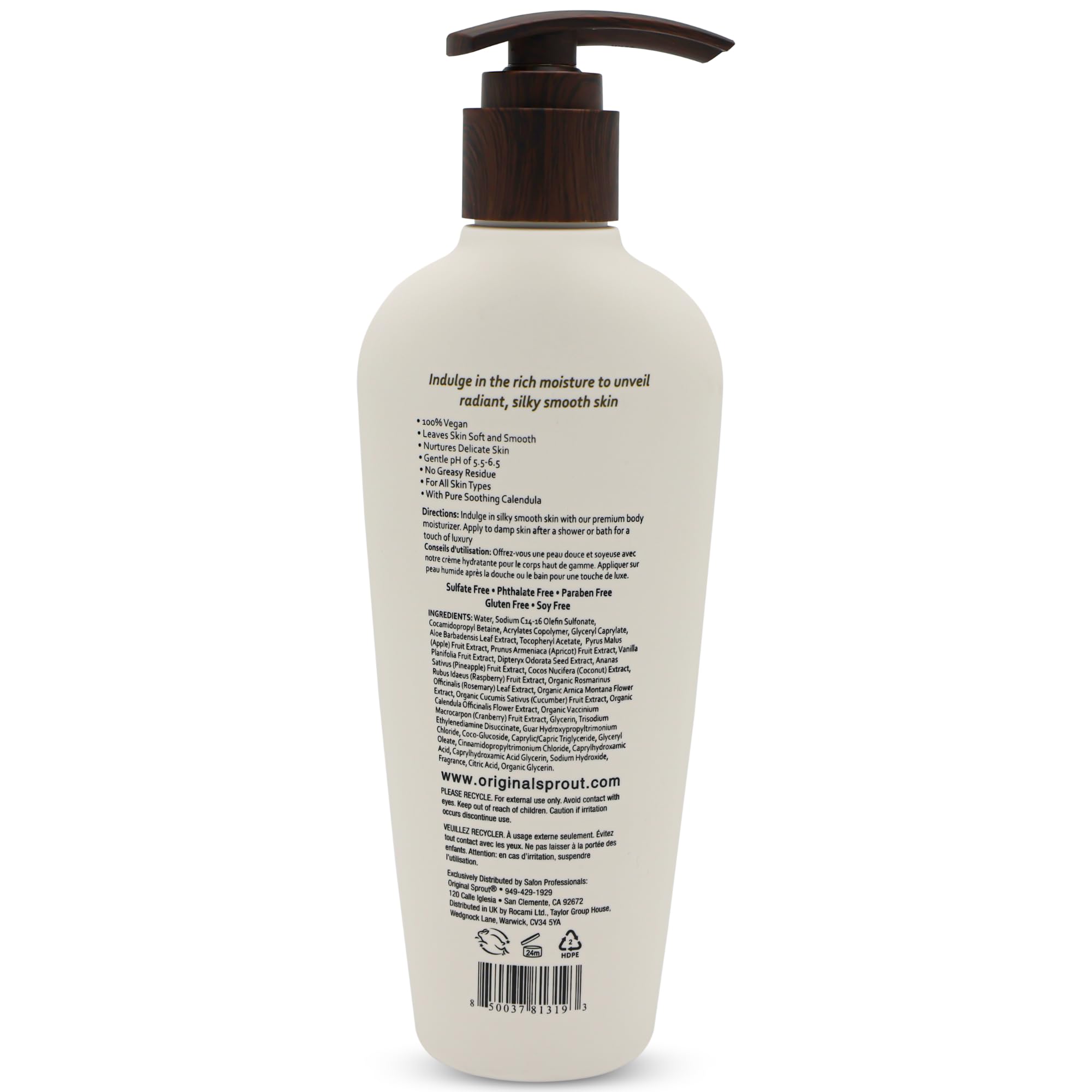 Original Sprout Luscious Island Body Moisturizer – Fast-Absorbing Coconut Mango Lotion, Vegan & Sulfate-Free, 8 fl oz