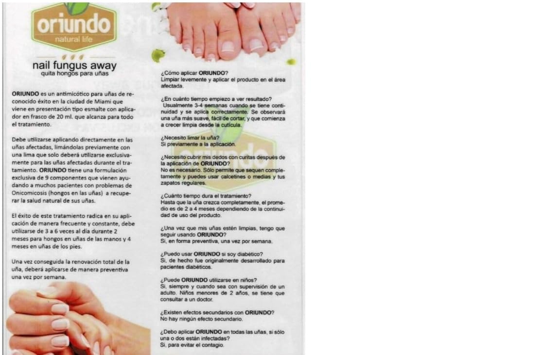Oriundo Natural Life Nail Treatment – 9-Ingredient Formula, 3 Month Supply