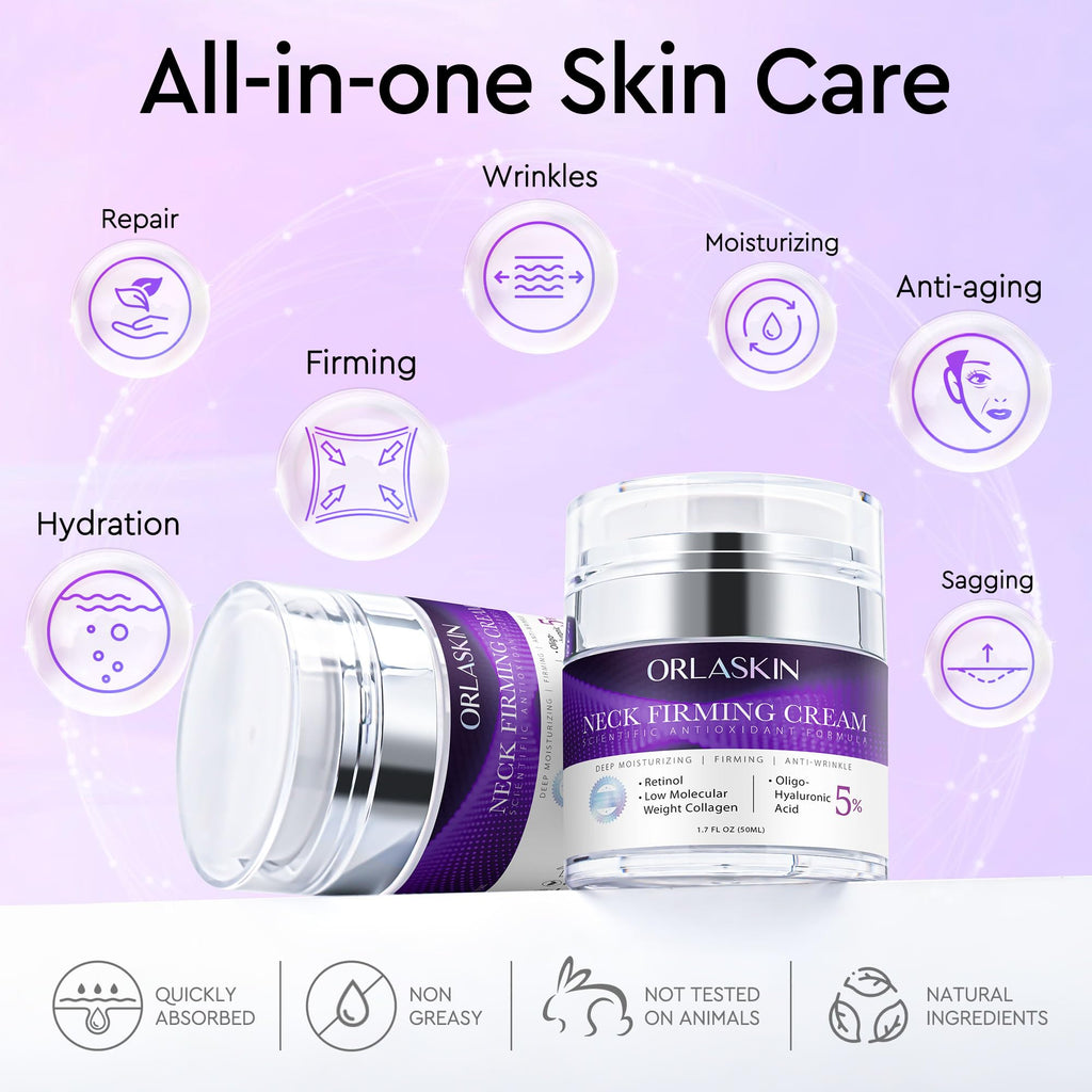 ORLASKIN Neck Firming Cream with Retinol – Tighten, Hydrate & Lift Face & Neck