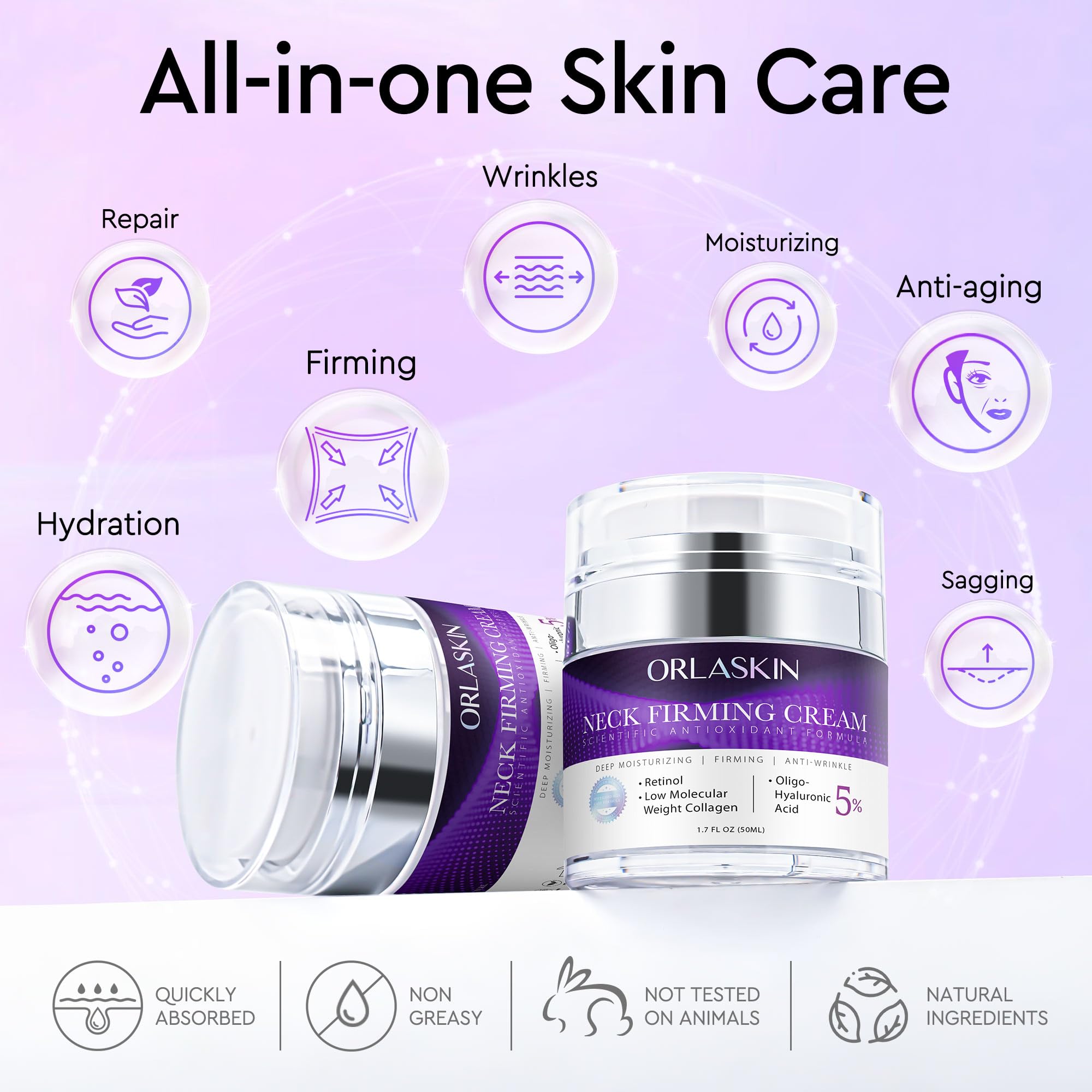 ORLASKIN Neck Firming Cream with Retinol – Tighten, Hydrate & Lift Face & Neck