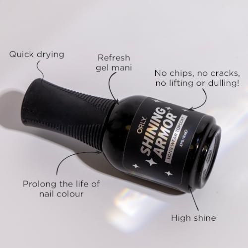 Orly Shining Armor Top Coat – Longwear, Fast Dry, 0.6 fl oz