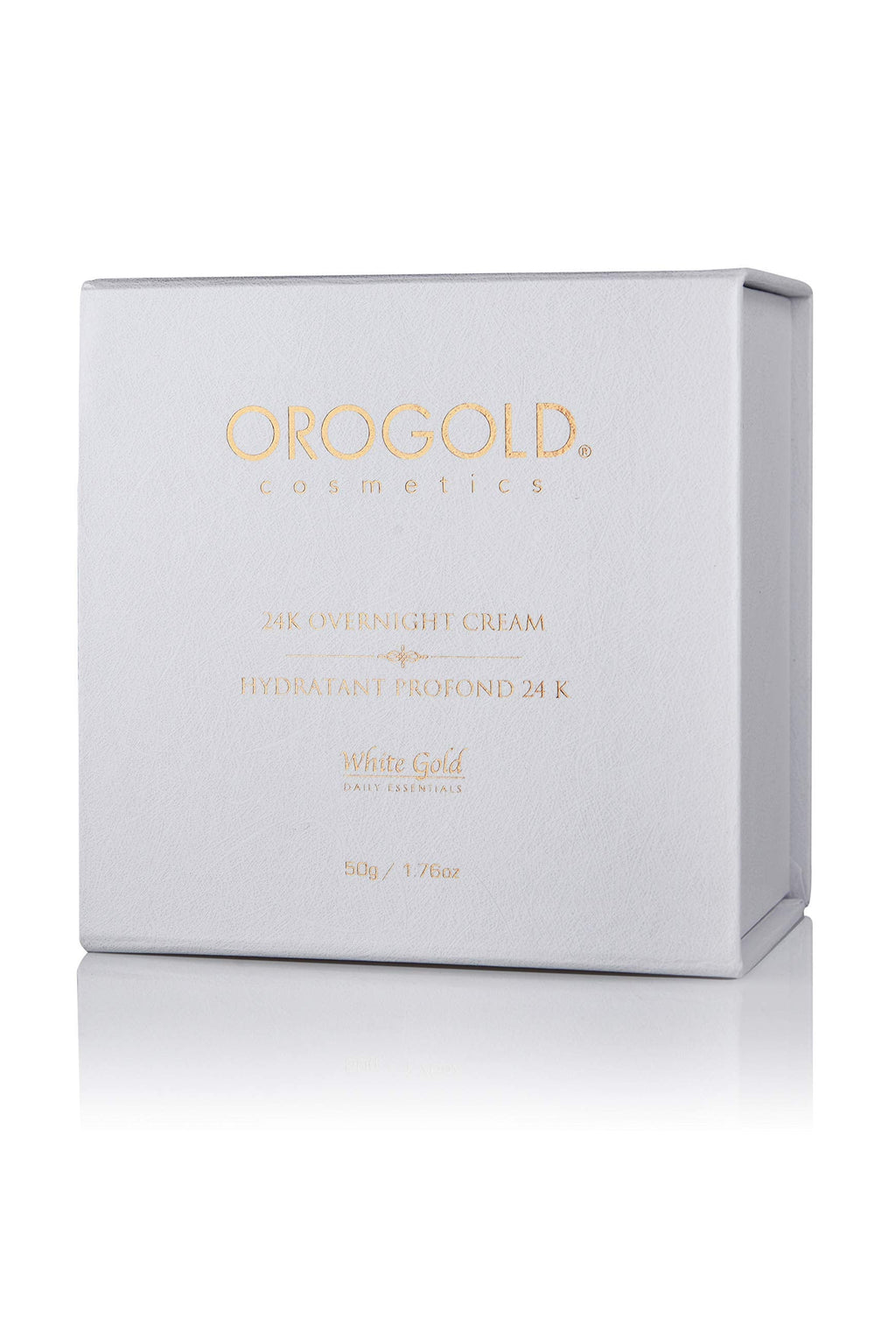 Orogold White Gold 24K Overnight Cream – Deep Hydration Night Moisturizer (1.76 oz)