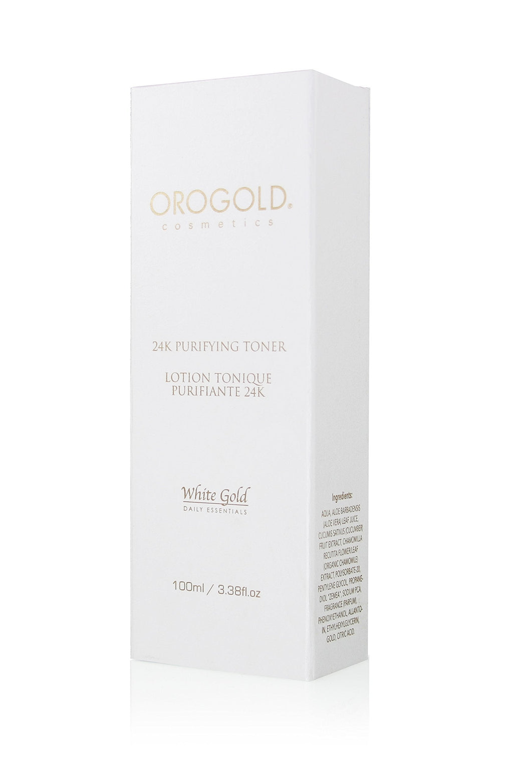 OROGOLD White Gold 24K Purifying Facial Toner – Aloe Vera, Chamomile, 100 ml