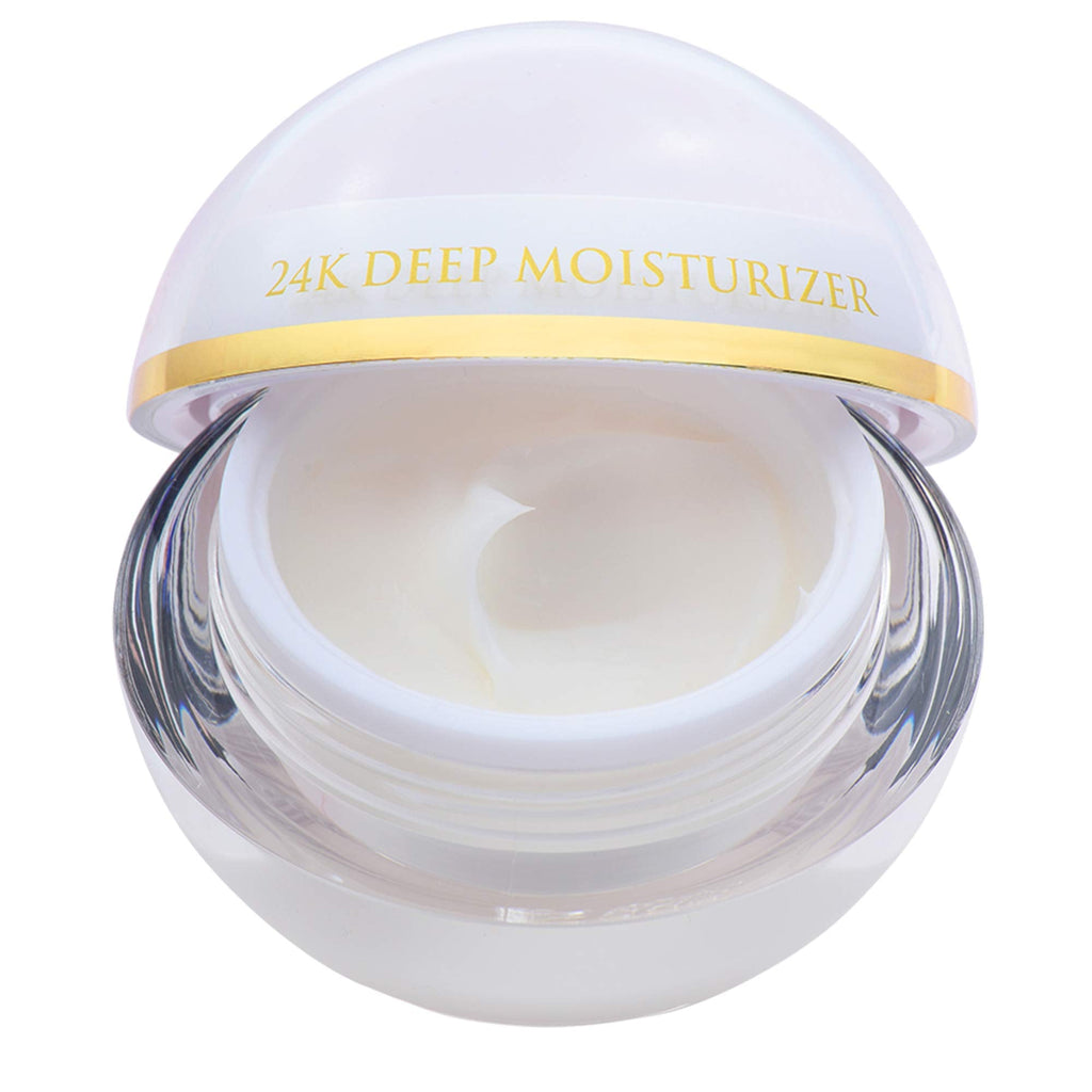 Orogold White Gold Day Moisturizer – 24K Gold Deep Hydration with White Tea, Chamomile, Shea Butter, Vitamin C & E – 1.6 oz