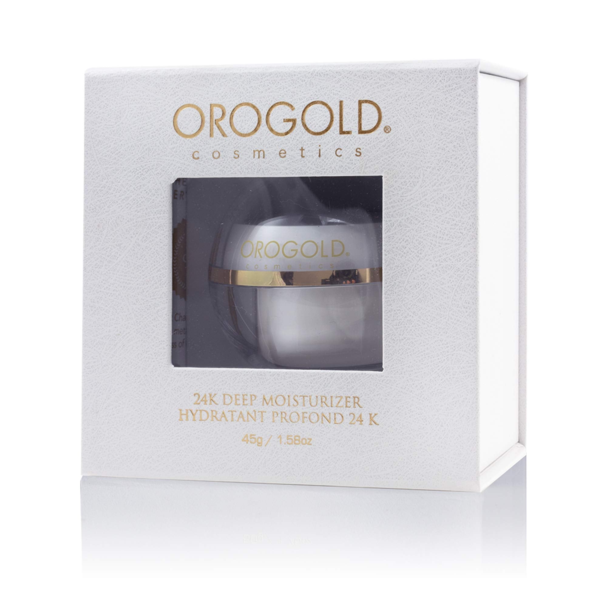 Orogold White Gold Day Moisturizer – 24K Gold Deep Hydration with White Tea, Chamomile, Shea Butter, Vitamin C & E – 1.6 oz