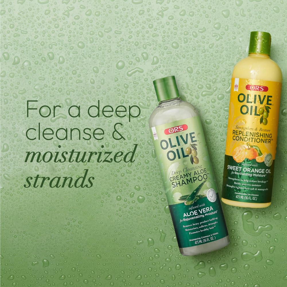 ORS Olive Oil Creamy Aloe Shampoo & Replenishing Conditioner – 2-Piece Set