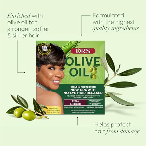 ORS Olive Oil No-Lye Relaxer – Extra Strength with Built-In Protection for New Growth