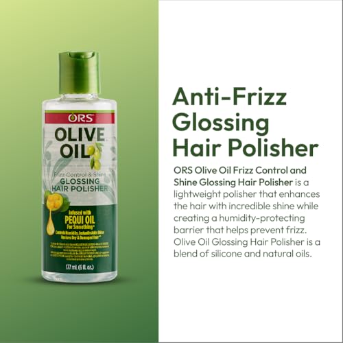 ORS Olive Oil Anti-Frizz Glossing Hair Polisher 6.0 Ounce (Pack of 4) | Shine, Frizz Control & Hydration